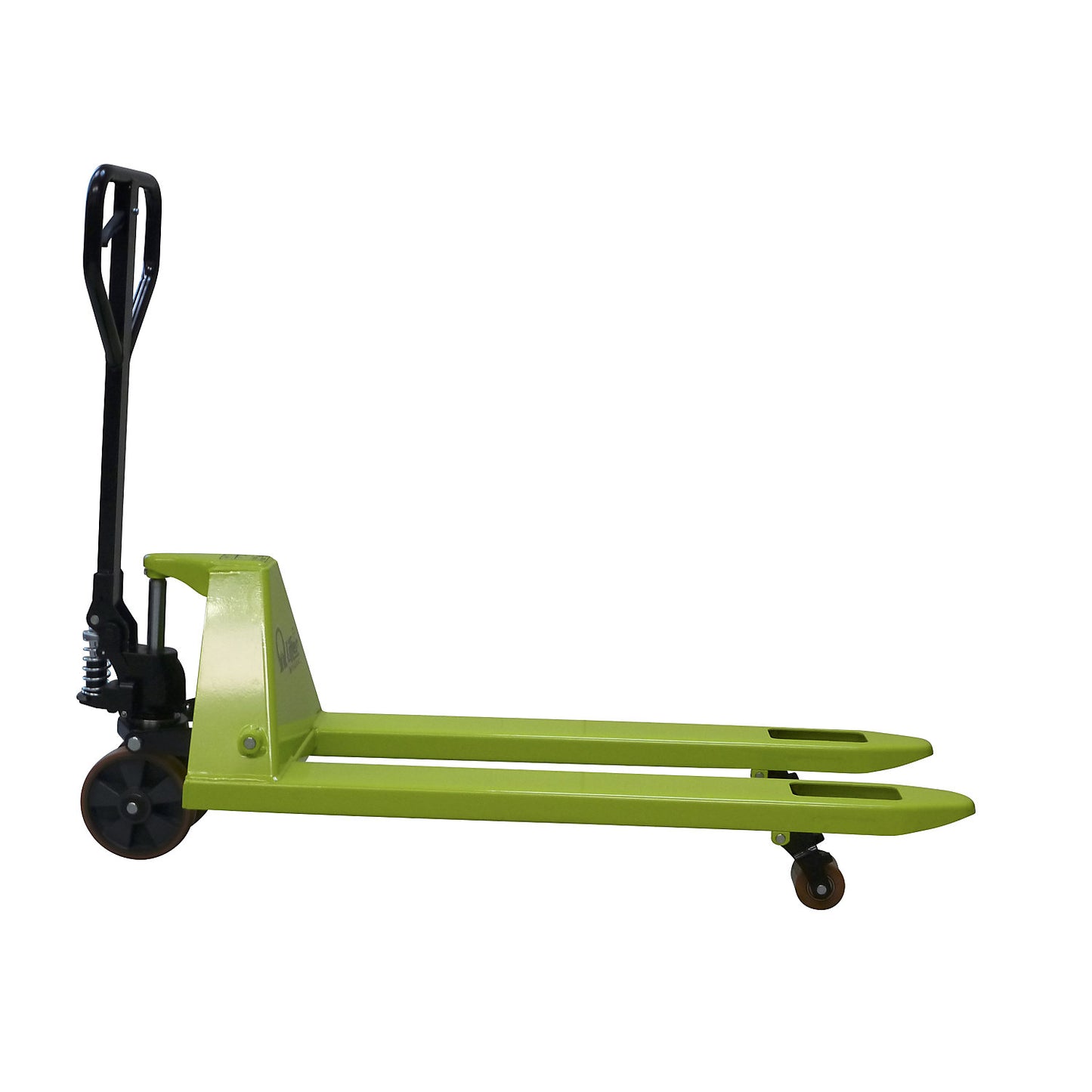 GS 25 pallet truck, polyurethane steering wheels / fork rollers, fork length 1150 mm, single fork rollers.
