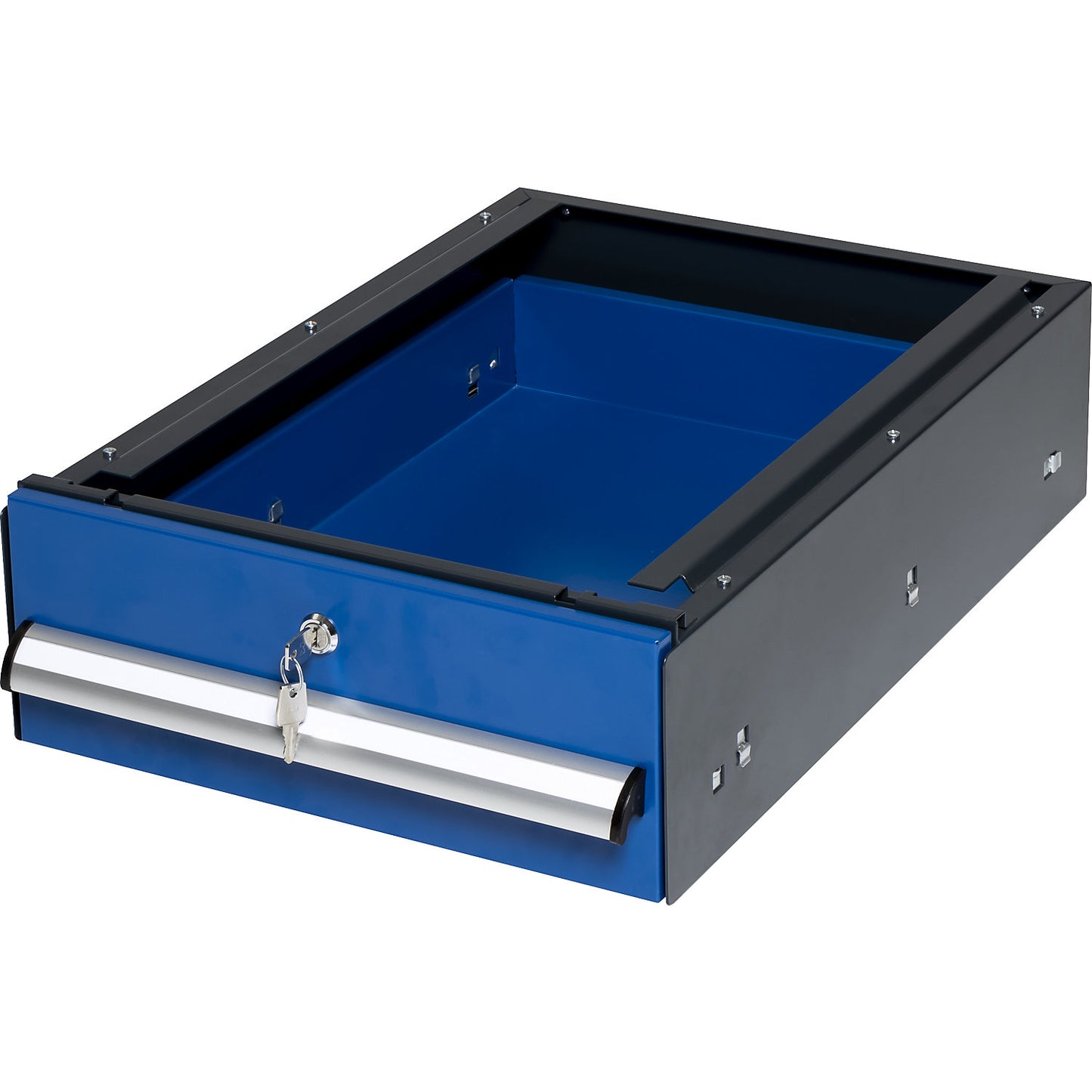 Single drawer, for WT worktable system, gentian blue RAL 5010.
