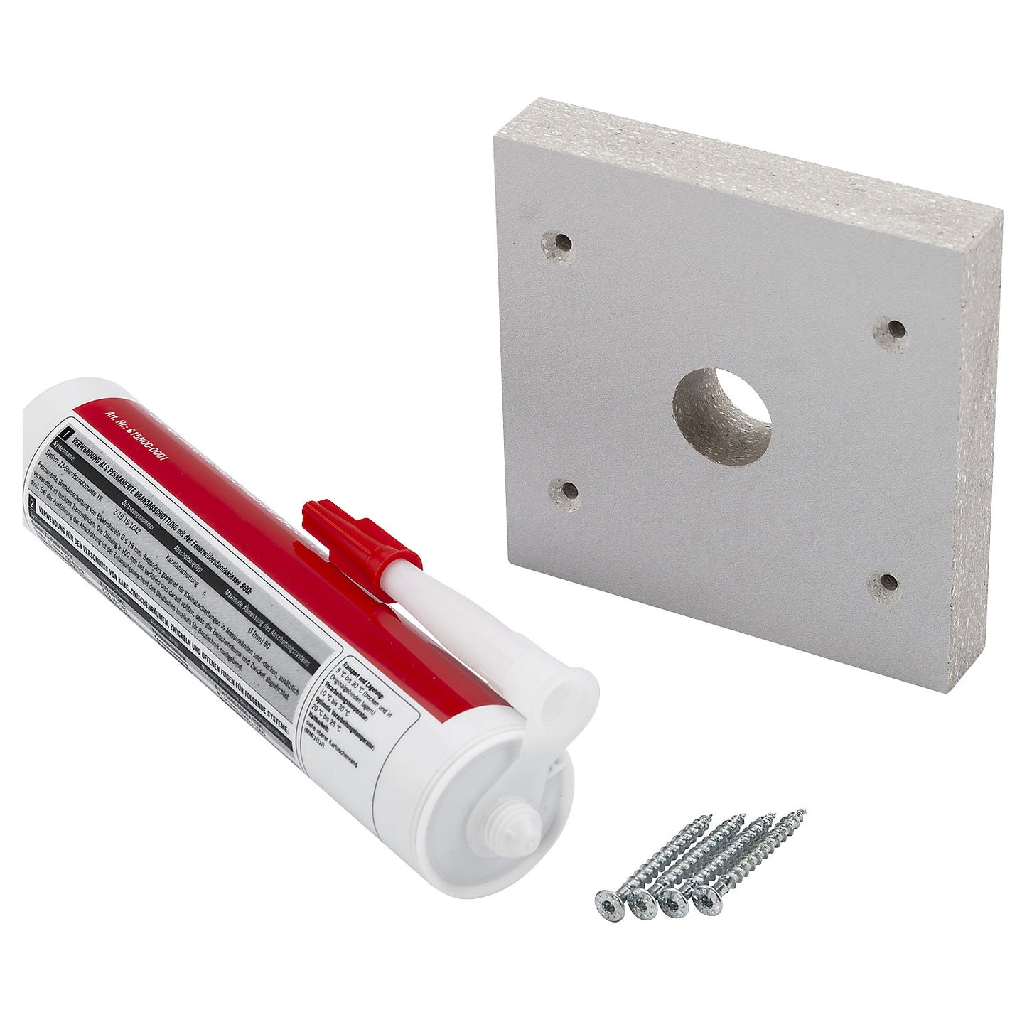 Fireproof cable outlet, for safety battery charging cabinet and storage cupboard for rechargeable batteries, WxDxH 200 x 25 x 200 mm, tested, fireproof.