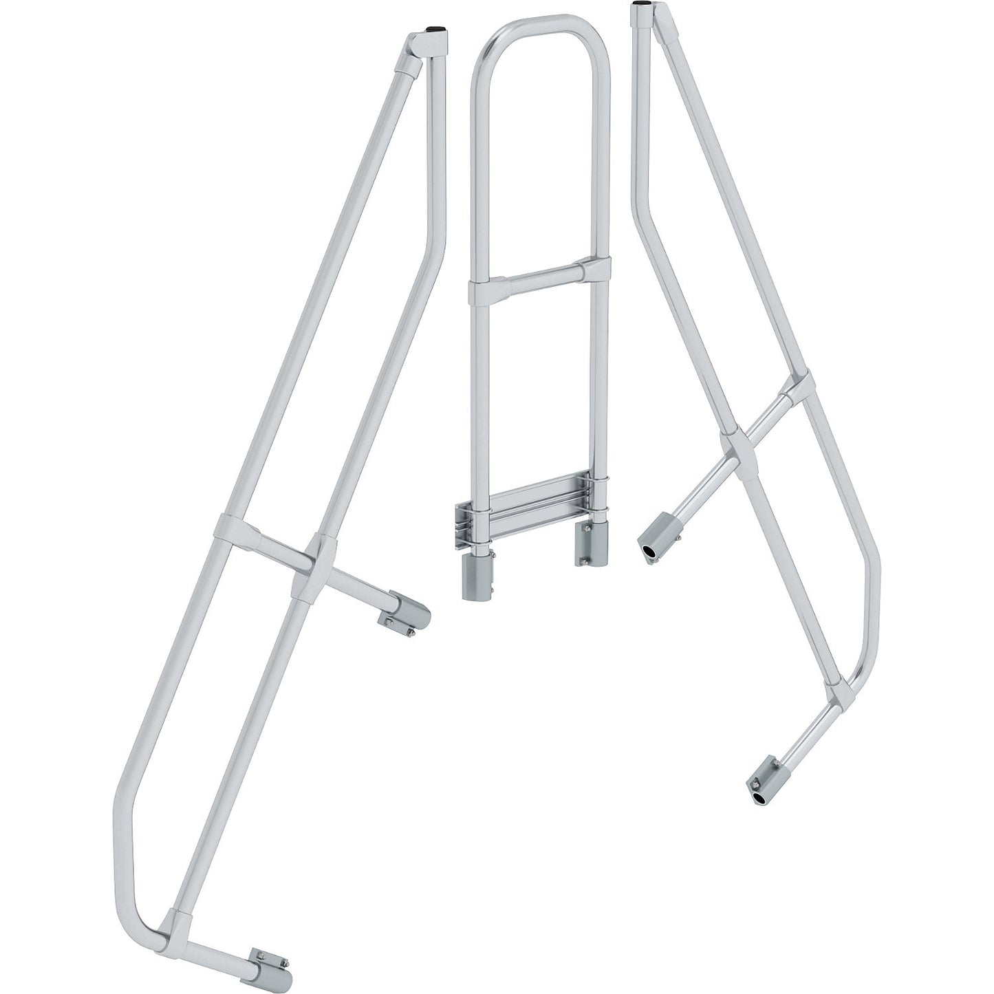 Second railing, for crossover platform, for 5 steps and platform 800 x 600 mm.