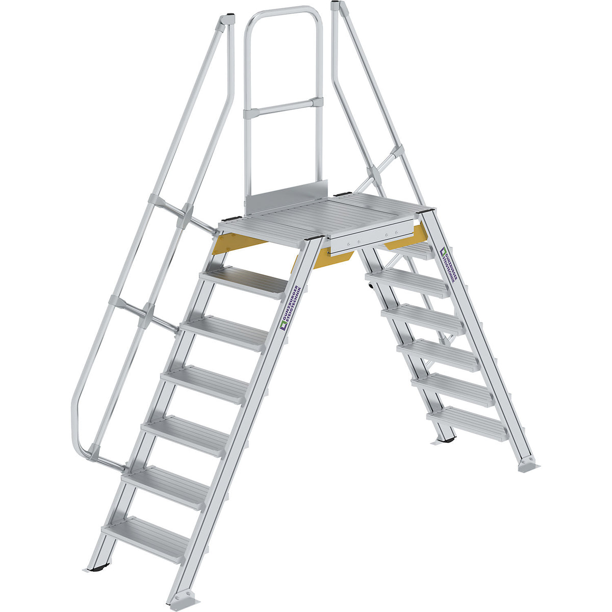Crossover platform, total max. load 300 kg, 9 steps, platform 1200 x 600 mm.