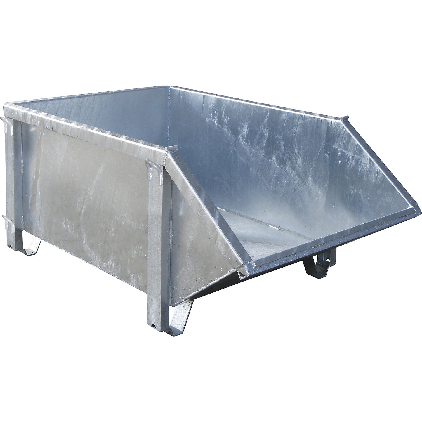 Skip, with round neck eyelets, capacity 1000 l, zinc plated.