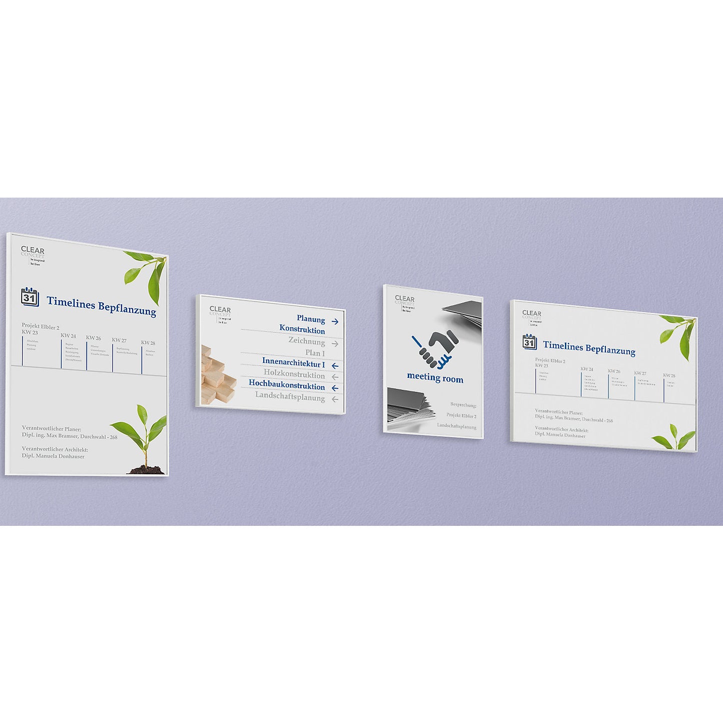 Door/info panel, A4 landscape, HxW 212.5 x 299.5 mm, traffic white.
