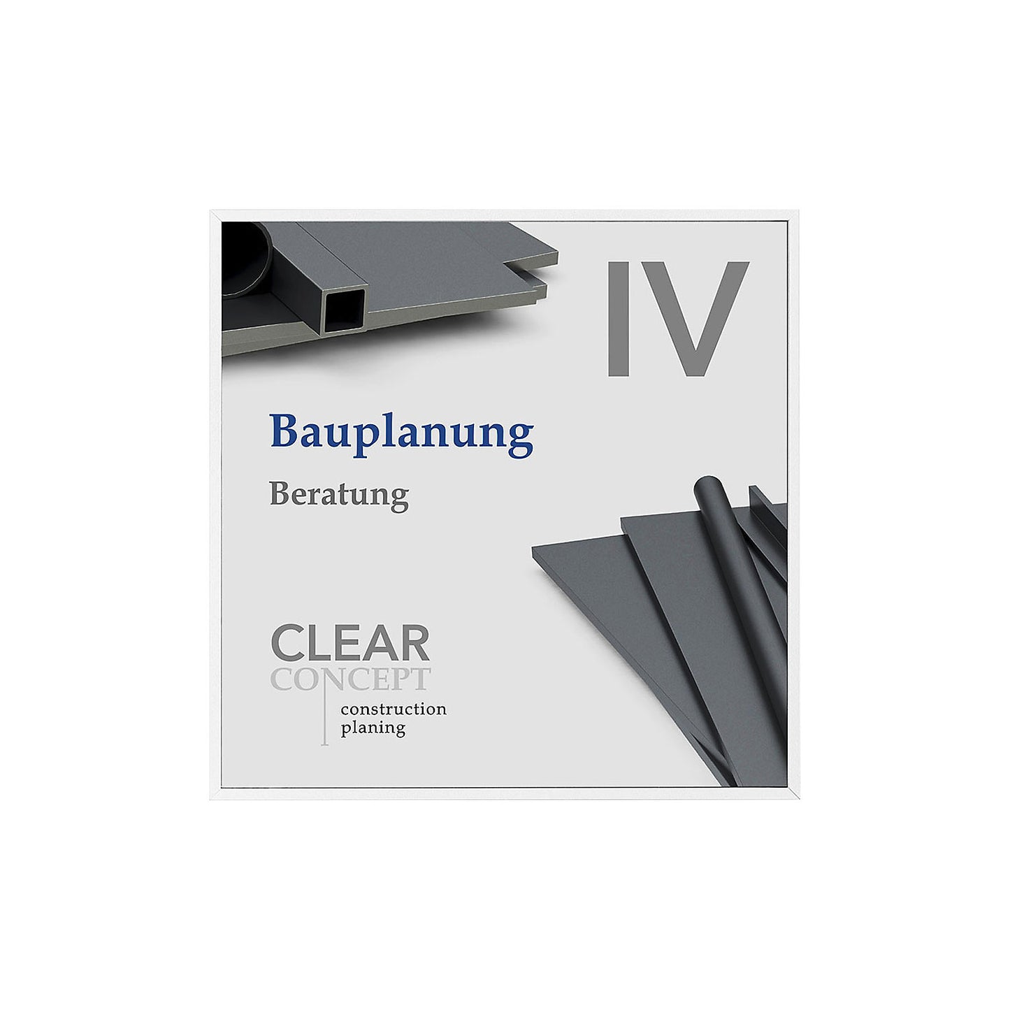 MADRID Black Line™ door sign, single hole model, WxH 150.5 x 150.5 mm, black.