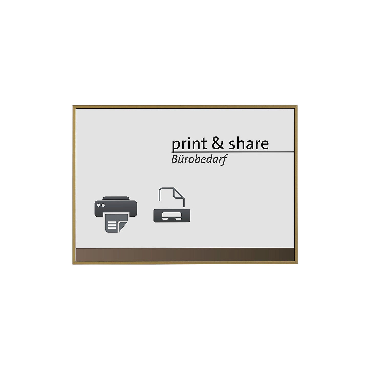 MADRID Bronze Line™ door sign, A5 landscape, HxW 150.5 x 212.5 mm, light bronze.