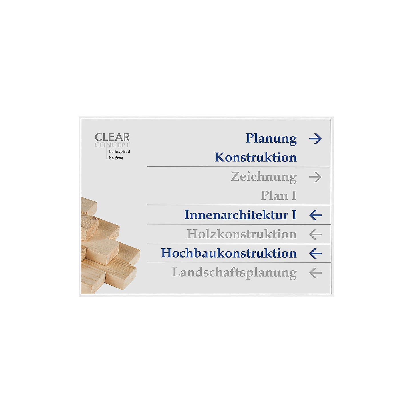 MADRID Silver Line™ direction sign, A4 landscape, HxW 212.5 x 299.5 mm, silver.