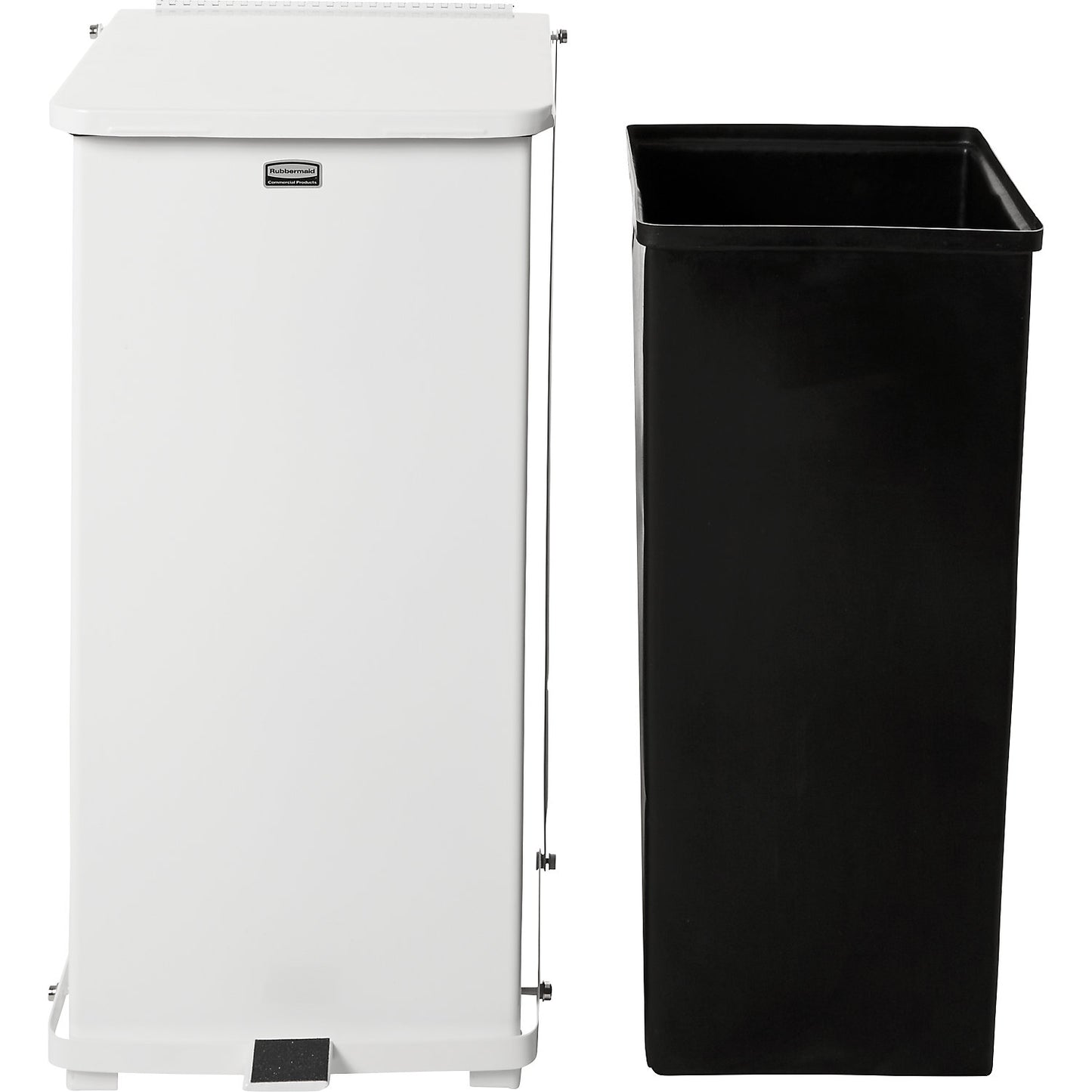 Defenders® pedal bin, capacity 49 l, stainless steel.