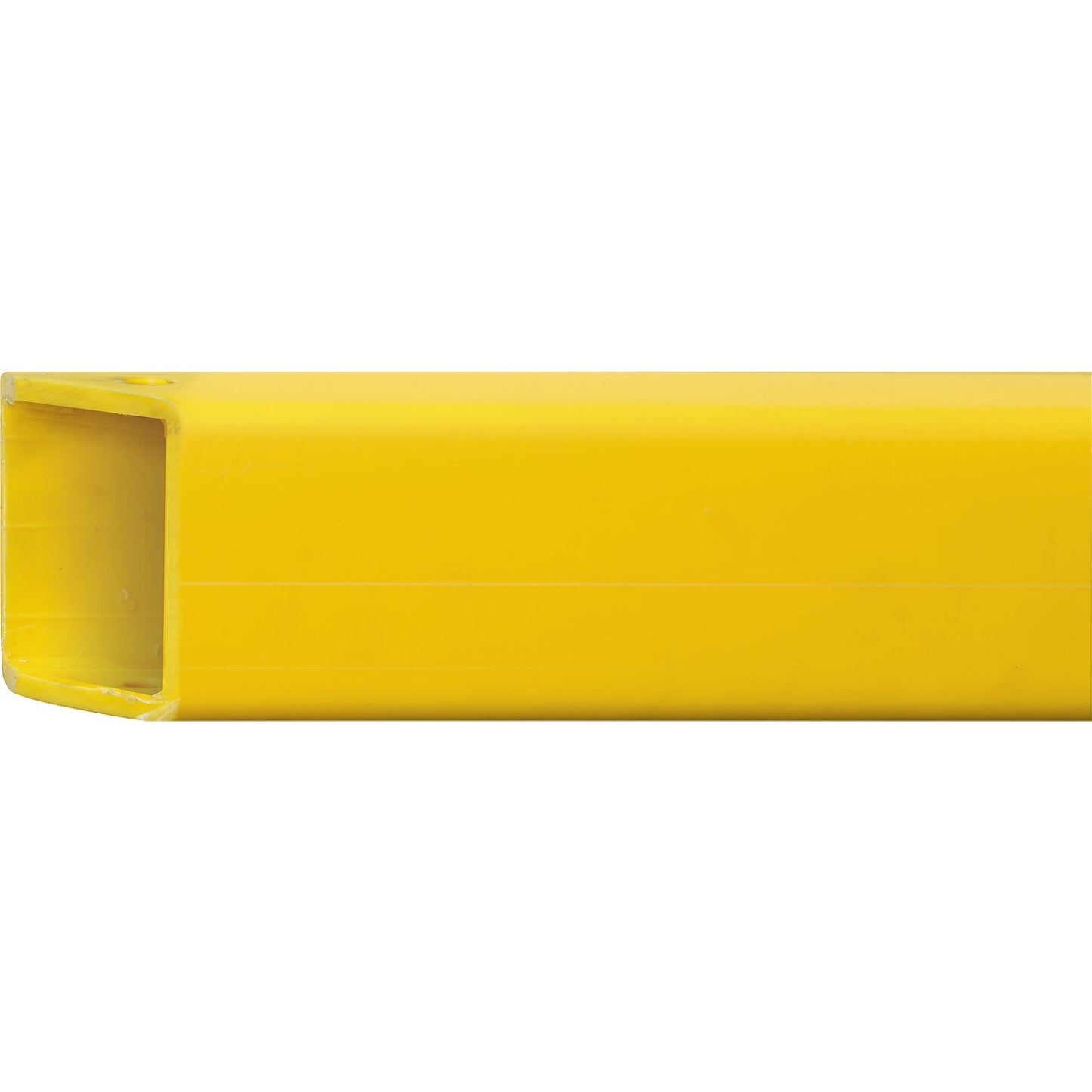 Cross beam for corner posts (45° bevel, one-sided), WxH 52 x 74 mm, length 2000 mm, yellow, 75 x 52 x 5 mm.