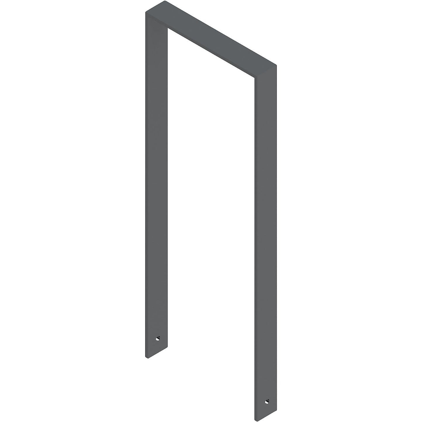 Bicycle parking rail, hot dip galvanised, iron glimmer, straight model, WxD 450 x 80 mm.