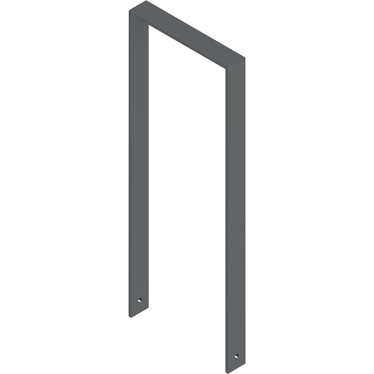 Bicycle parking rail, hot dip galvanised, iron glimmer, straight model, WxD 450 x 80 mm.