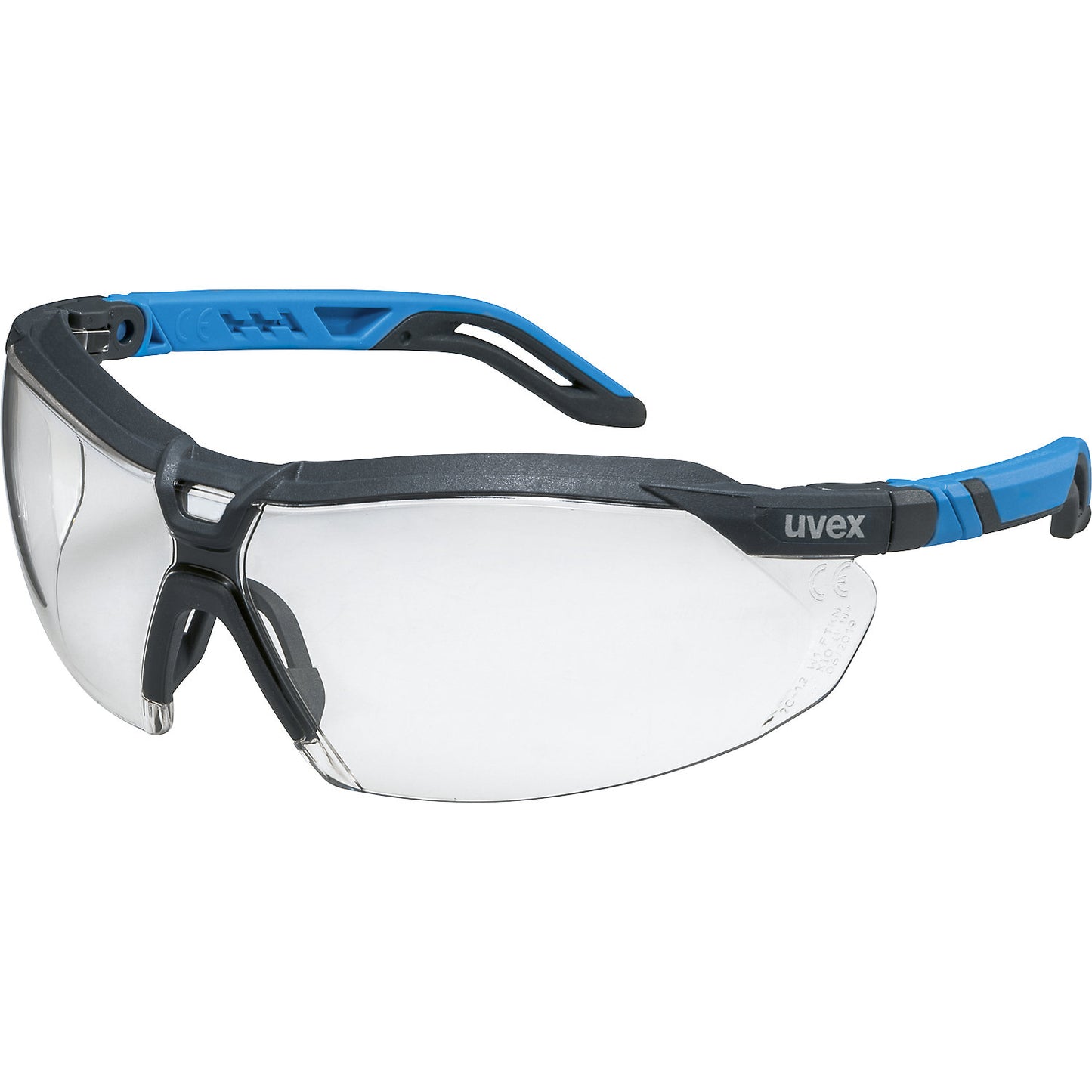 i-Series safety spectacles, i-5 clear visors, charcoal/blue.
