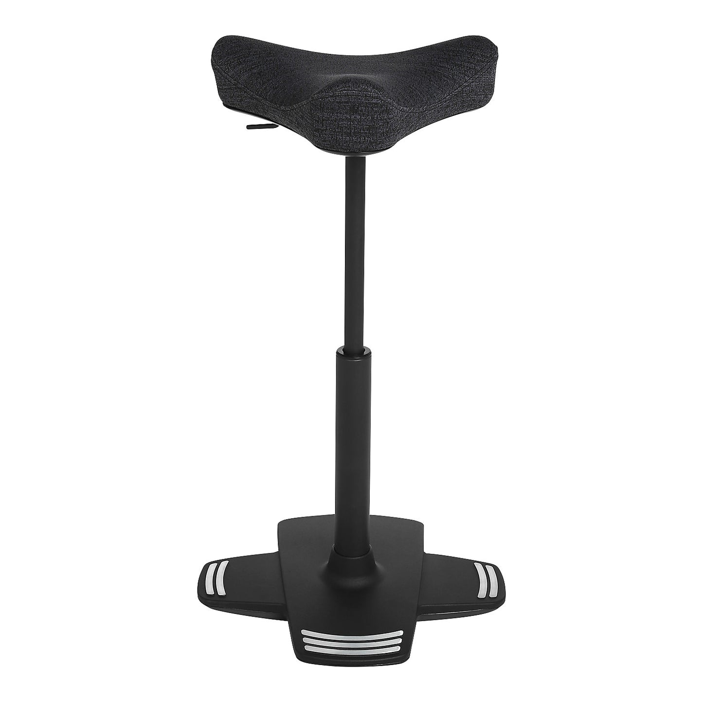 SITNESS FALCON anti-fatigue stool, with ergonomically shaped saddle seat, black cover.
