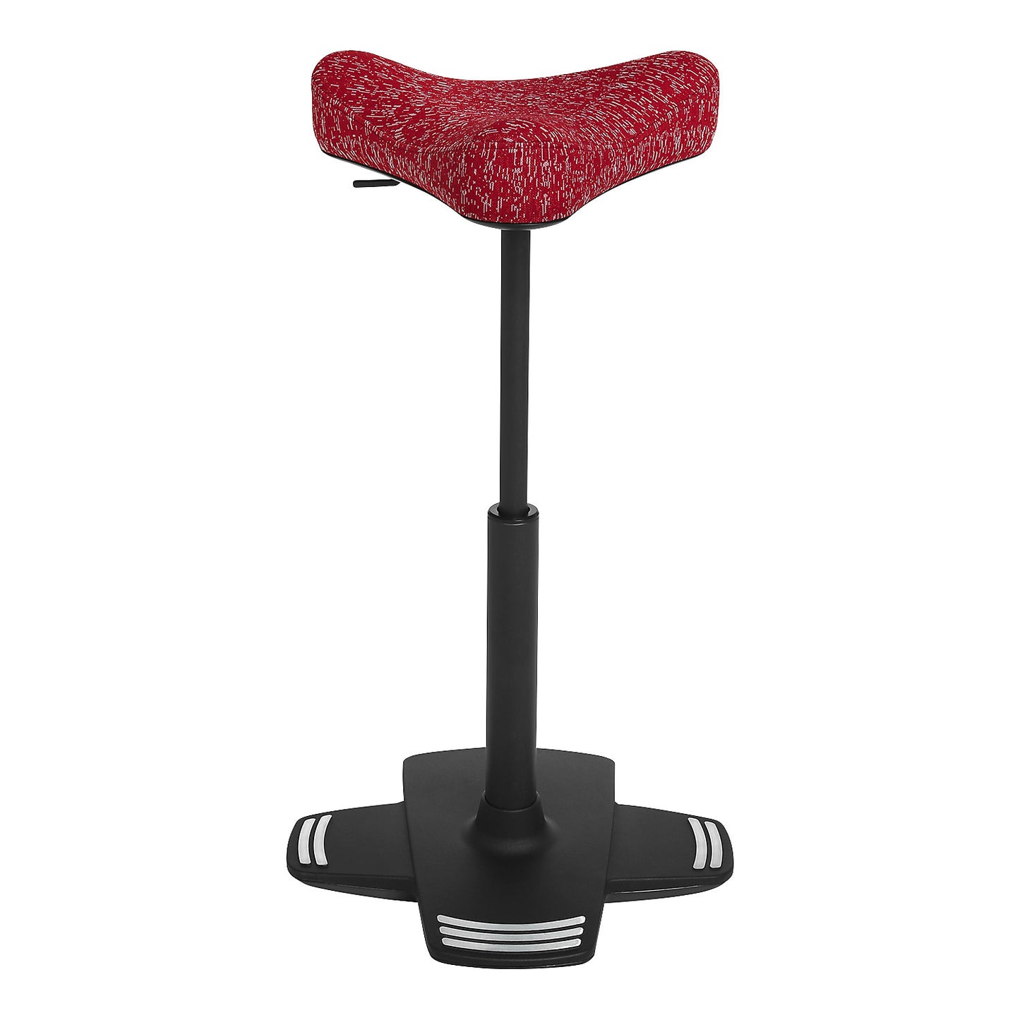 SITNESS FALCON anti-fatigue stool, with ergonomically shaped saddle seat, red cover.