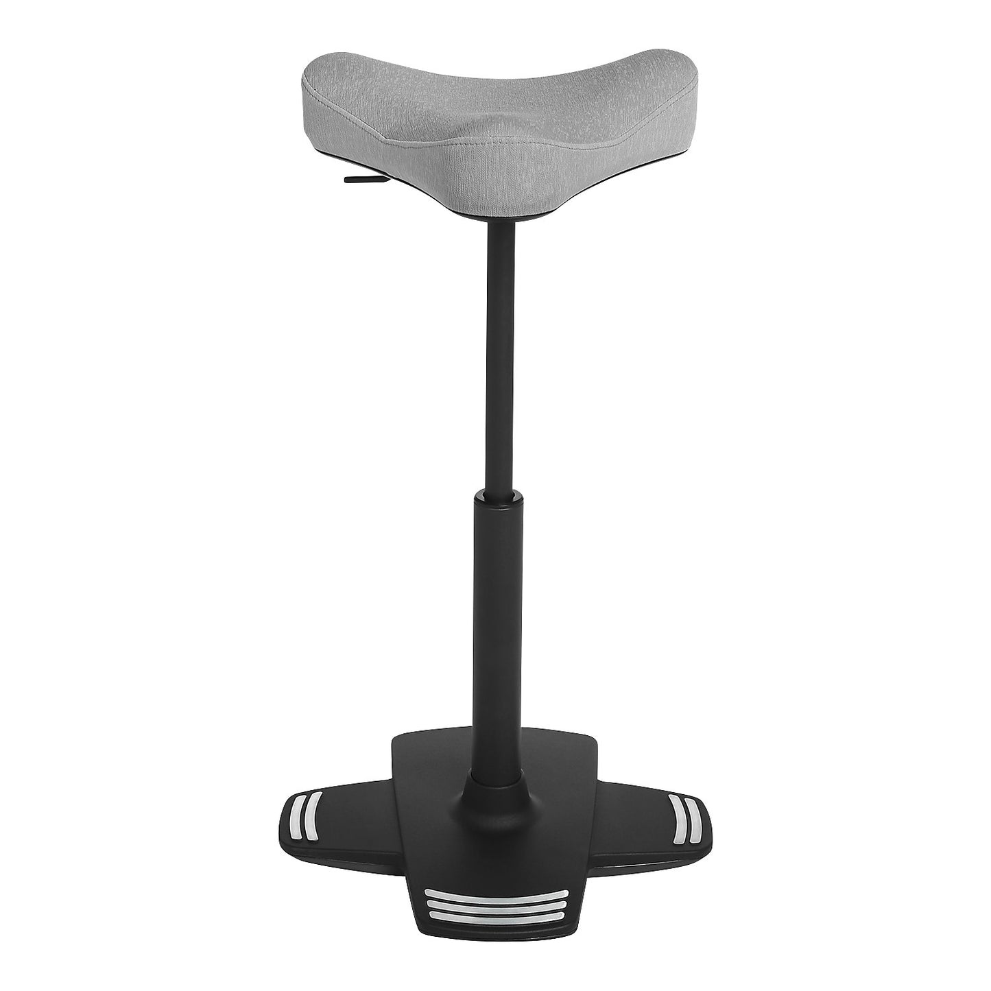 SITNESS FALCON anti-fatigue stool, with ergonomically shaped saddle seat, grey cover.