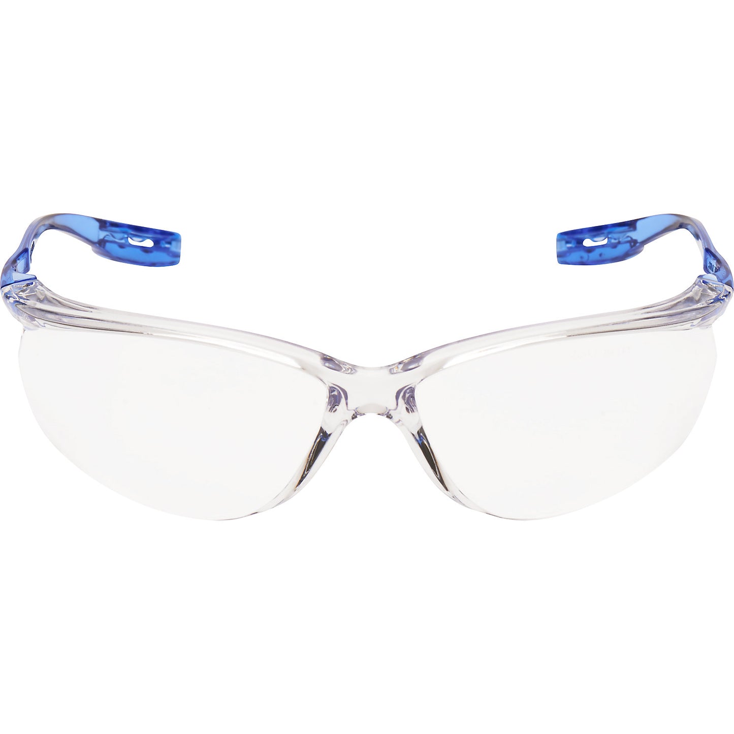 Tora™ CCS safety goggles, anti-scratch, anti-fog, blue earpiece, clear lens.