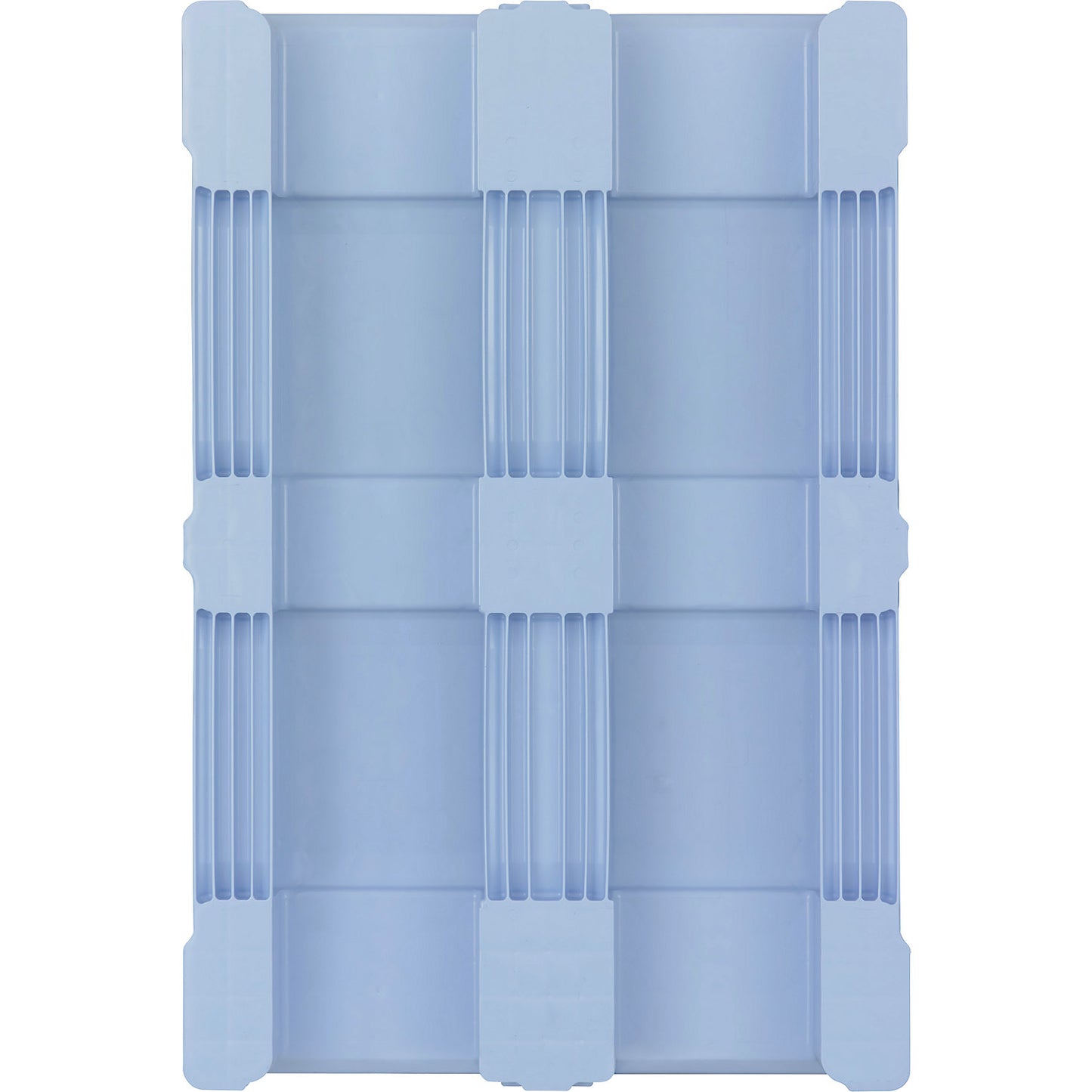 Hygienic non-slip pallet, closed, LxW 1200 x 800 mm, 3 runners, light blue.