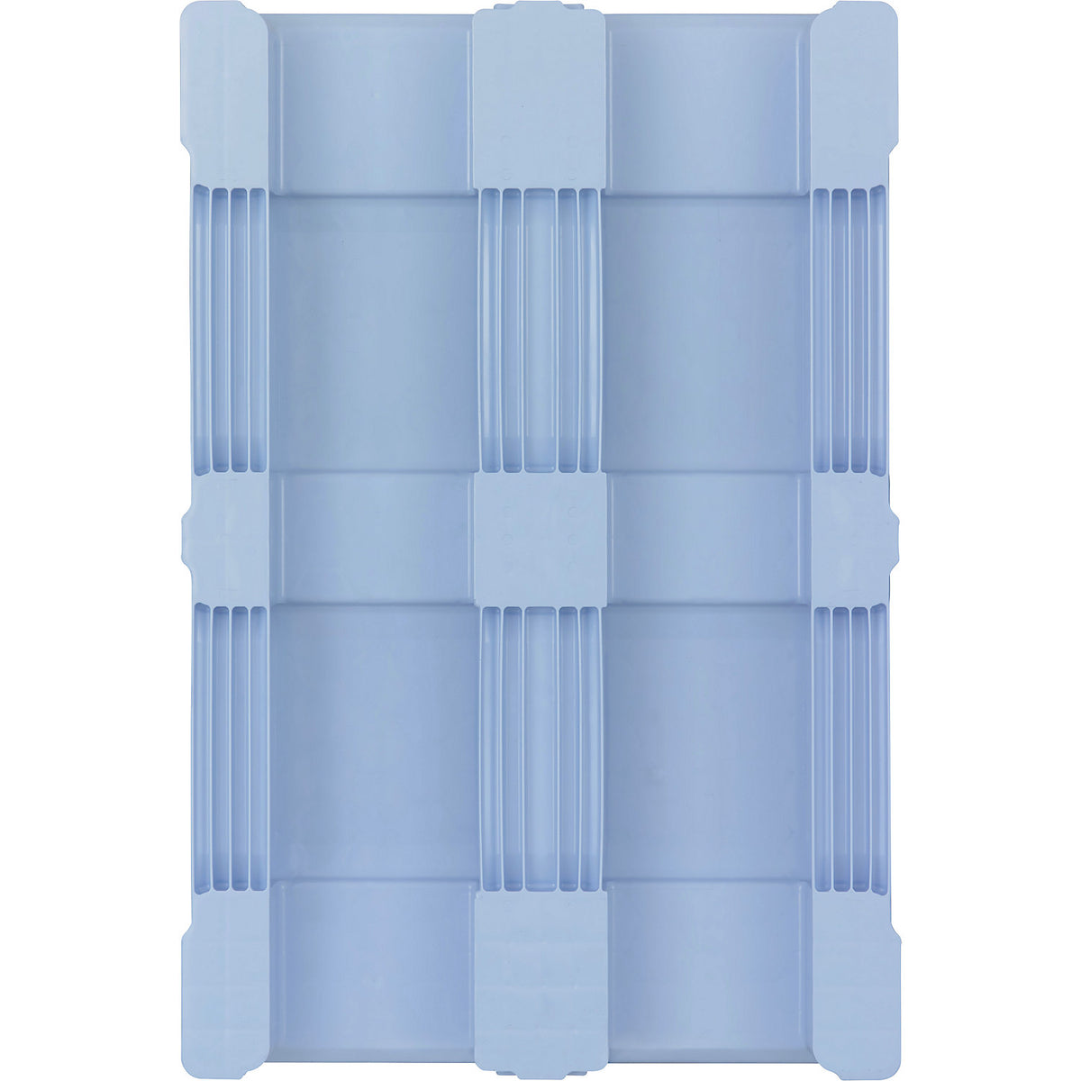 Hygienic non-slip pallet, closed, LxW 1200 x 800 mm, 3 runners, light blue.
