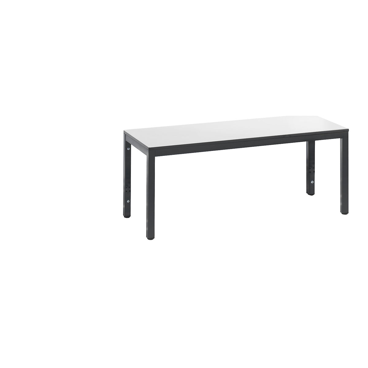 COMFORT changing room bench, HPL seat surface, length 1000 mm, white.