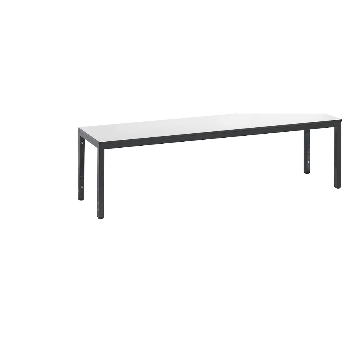 COMFORT changing room bench, HPL seat surface, length 1500 mm, white.