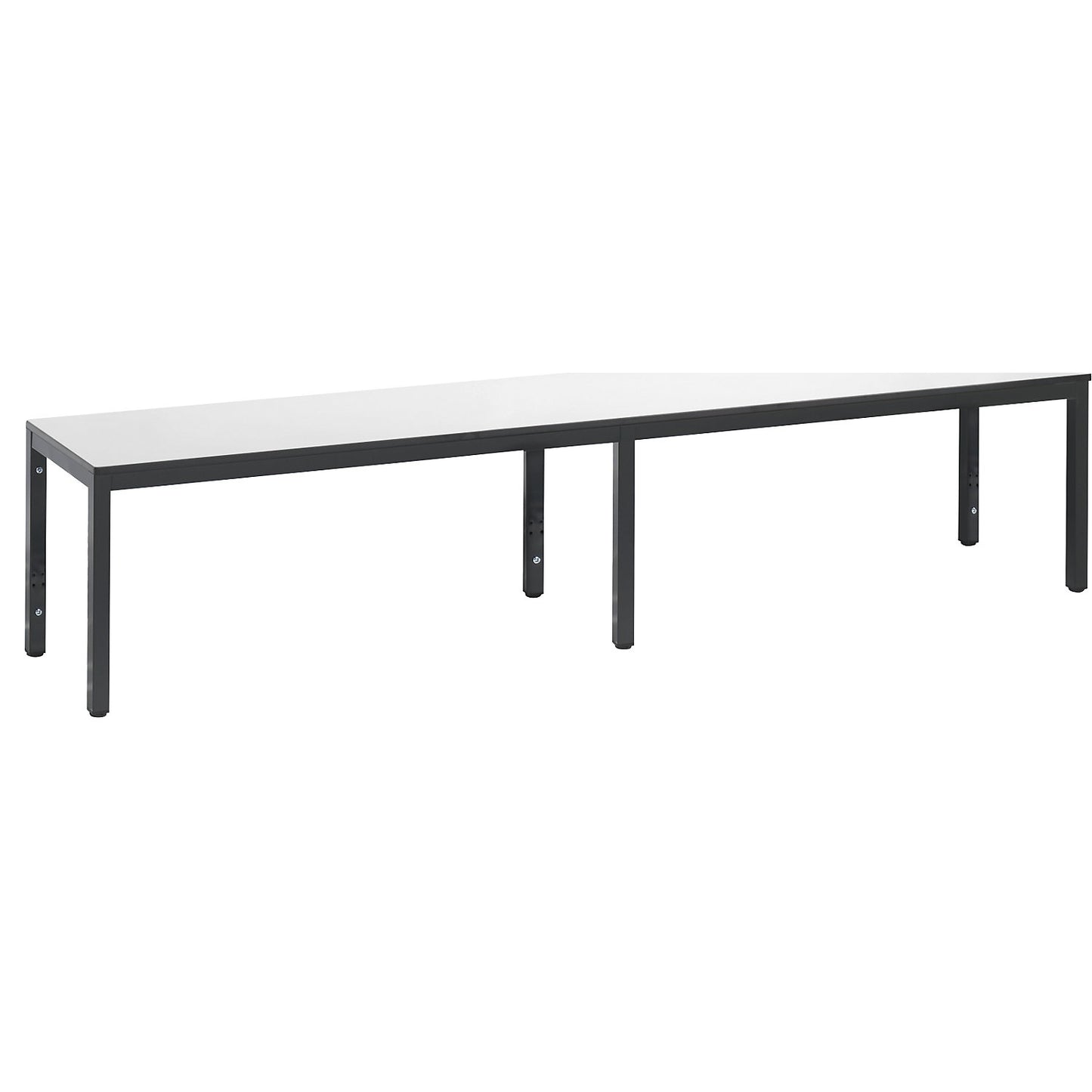 COMFORT changing room bench, HPL seat surface, length 1960 mm, white.