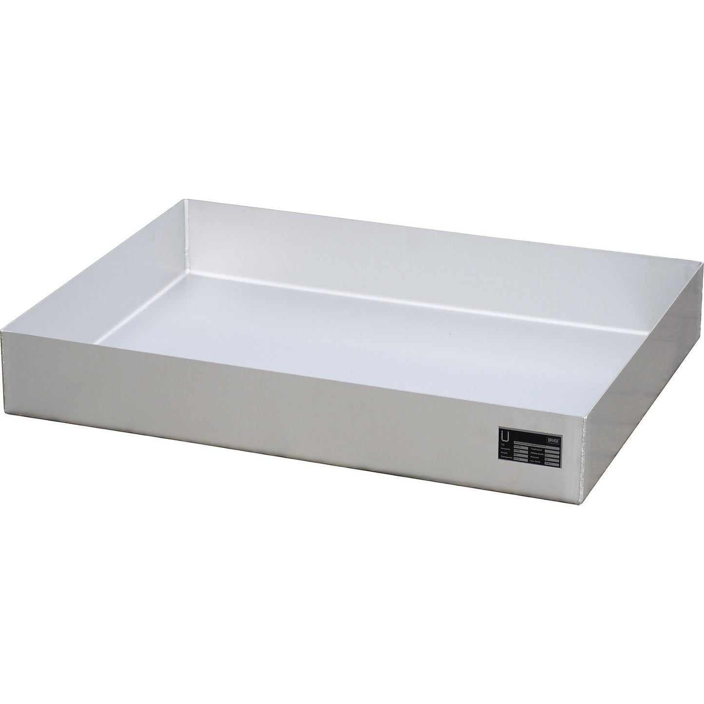 Stainless steel pallet tray, for small containers, 46 l, LxWxH 800 x 600 x 120 mm.