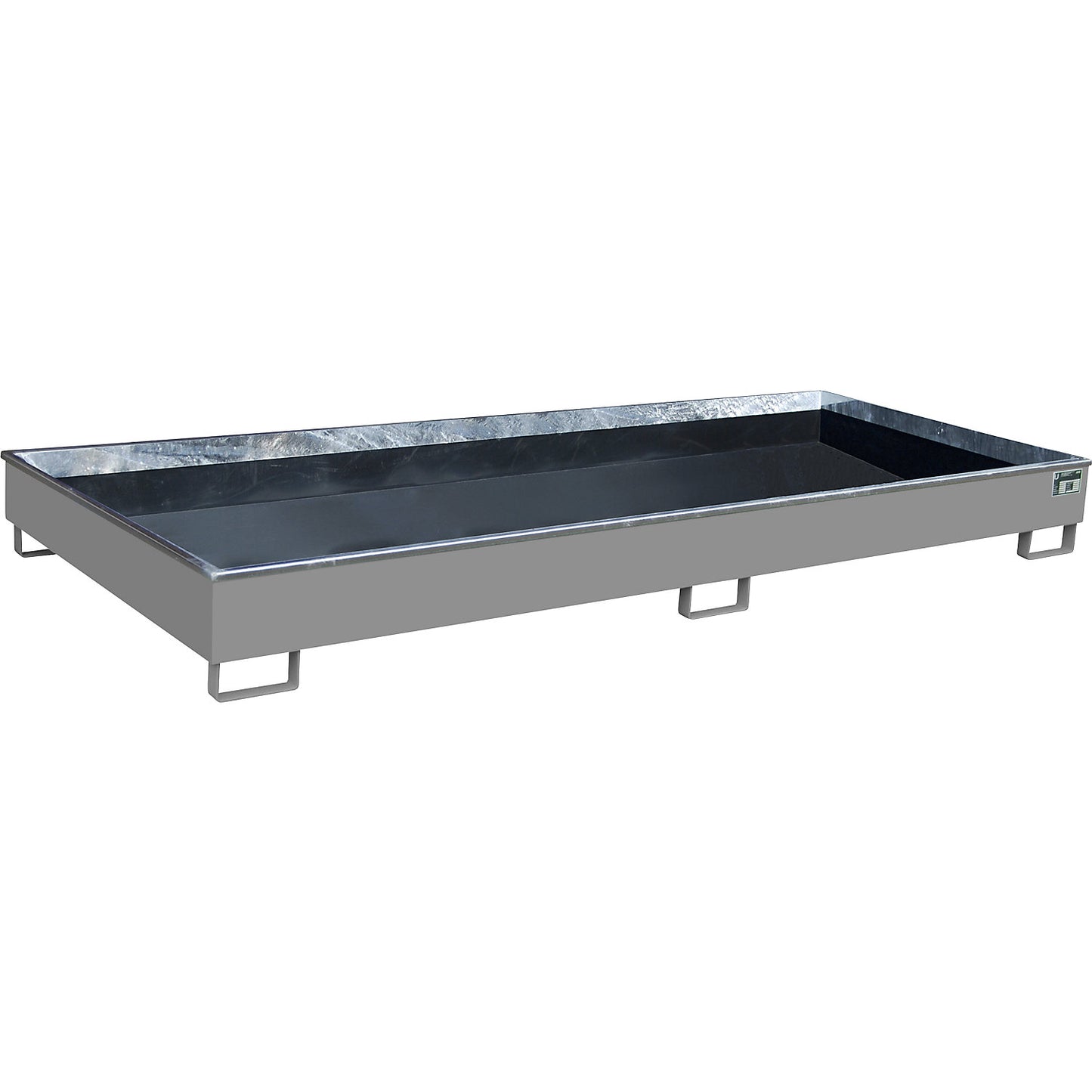 Base sump tray with PE insert, PE insert, 540 l, 3265 x 1315 x 270 mm, grey.