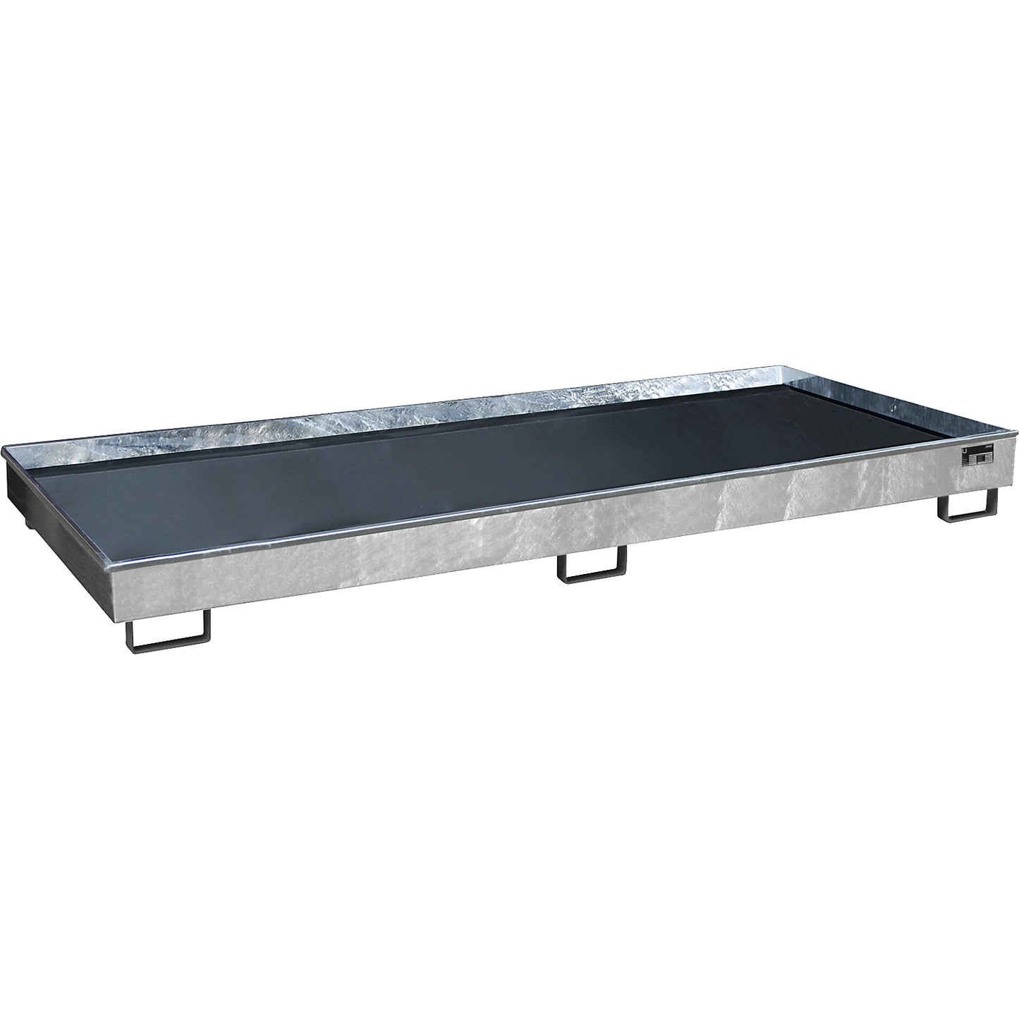 Base sump tray with PE insert, PE insert, 540 l, 3265 x 1315 x 270 mm, zinc plated.