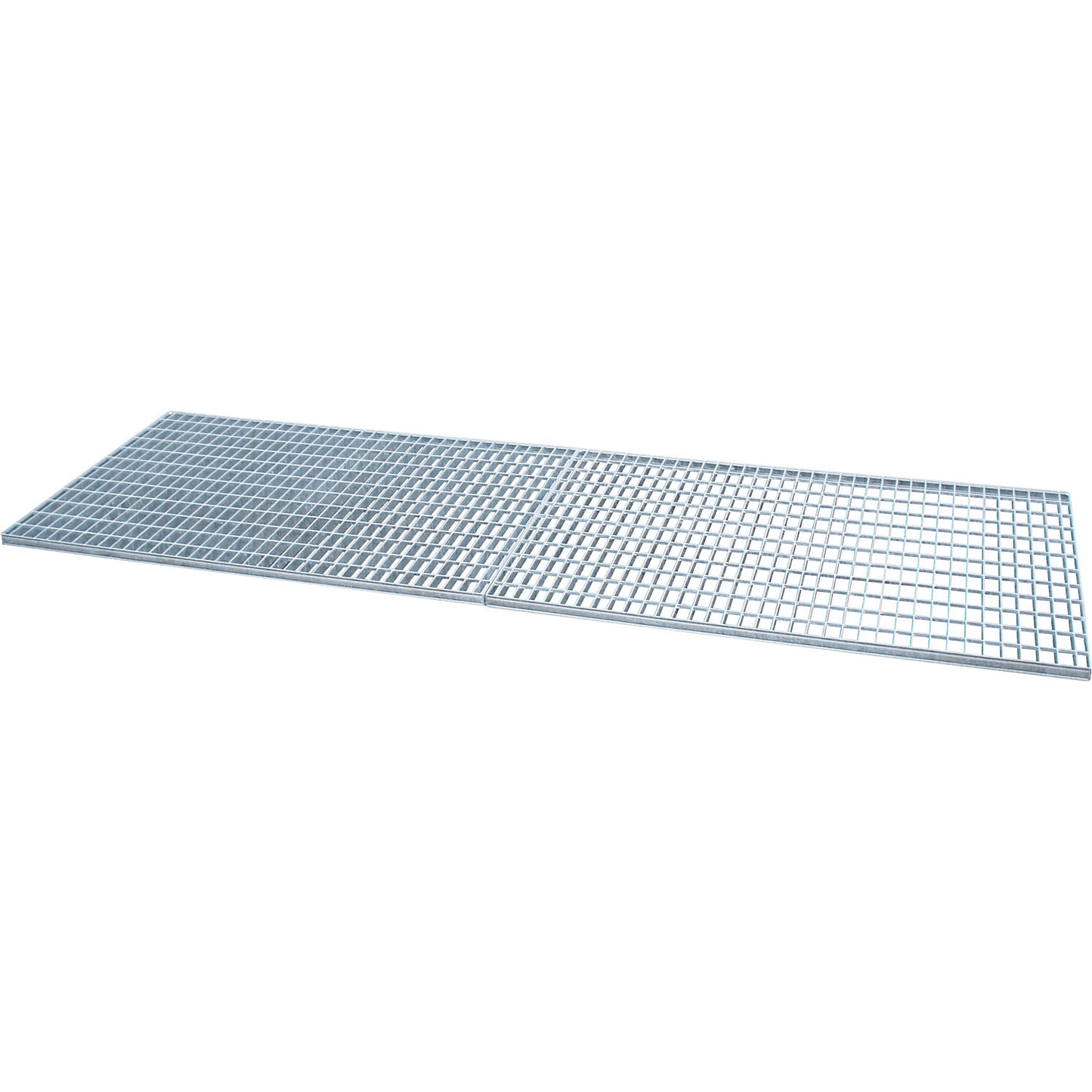 Grate, for sump trays for 200 l drums, zinc plated, LxWxH 2400 x 800 x 250 mm.