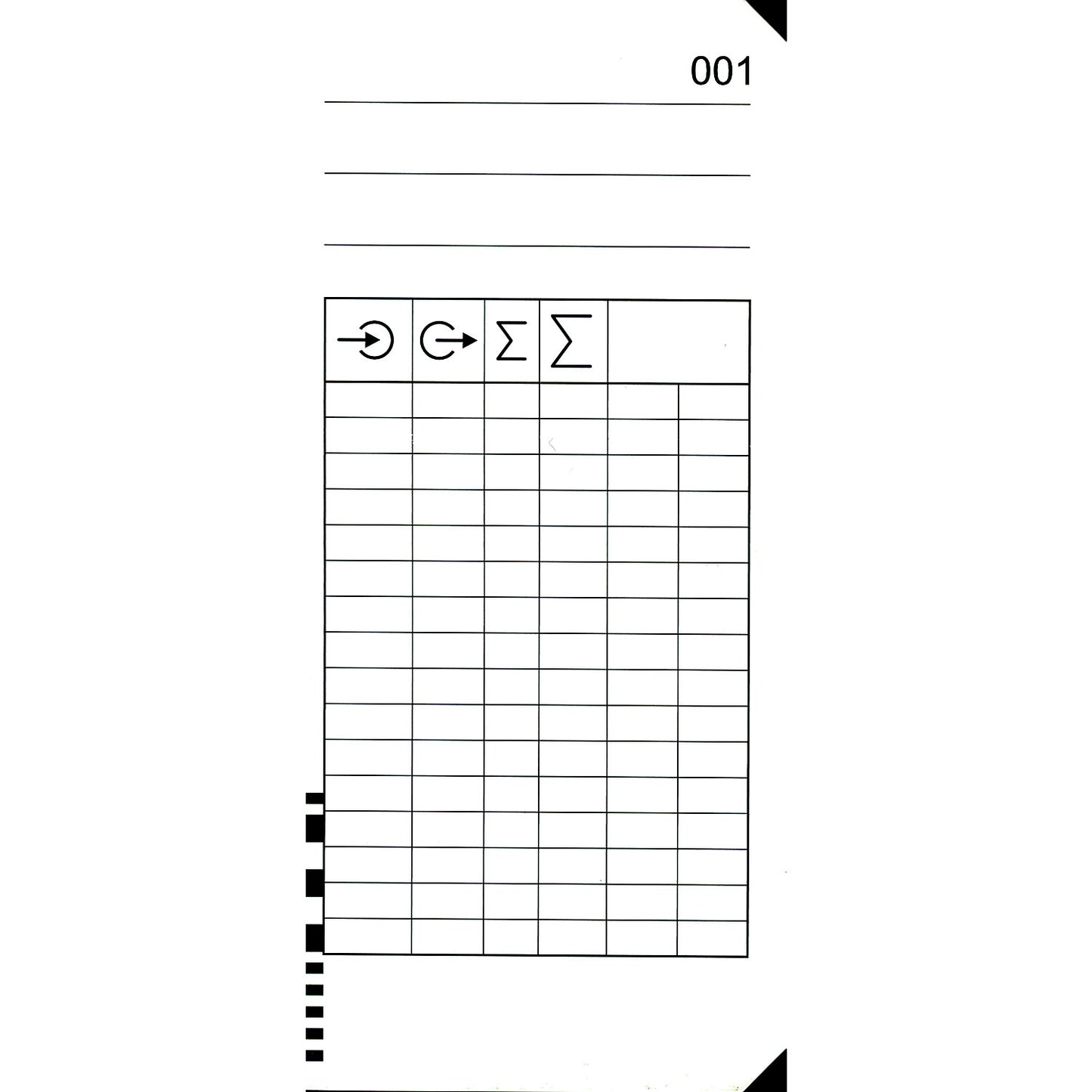 Punch cards, for K 675, pack of 200, HxW 184 x 86 mm.