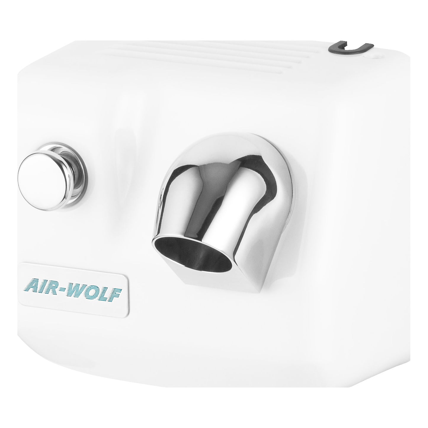 Hand dryer/ hair dryer, with push button, white.