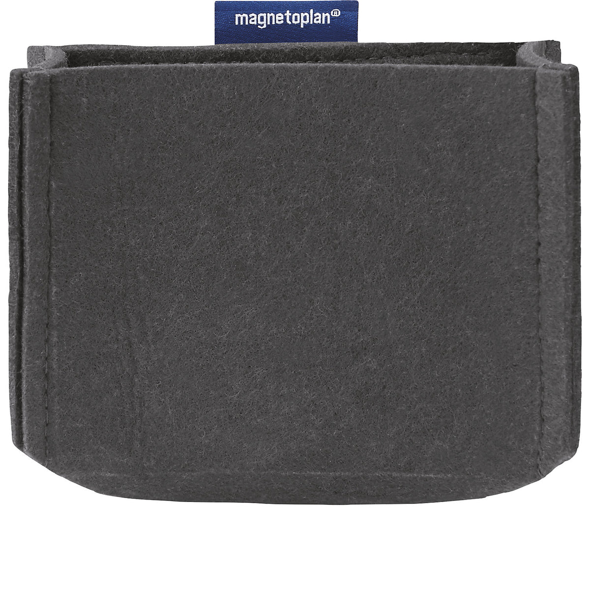 magnetoTray pencil pot, MEDIUM, HxWxD 100 x 130 x 60 mm, grey.
