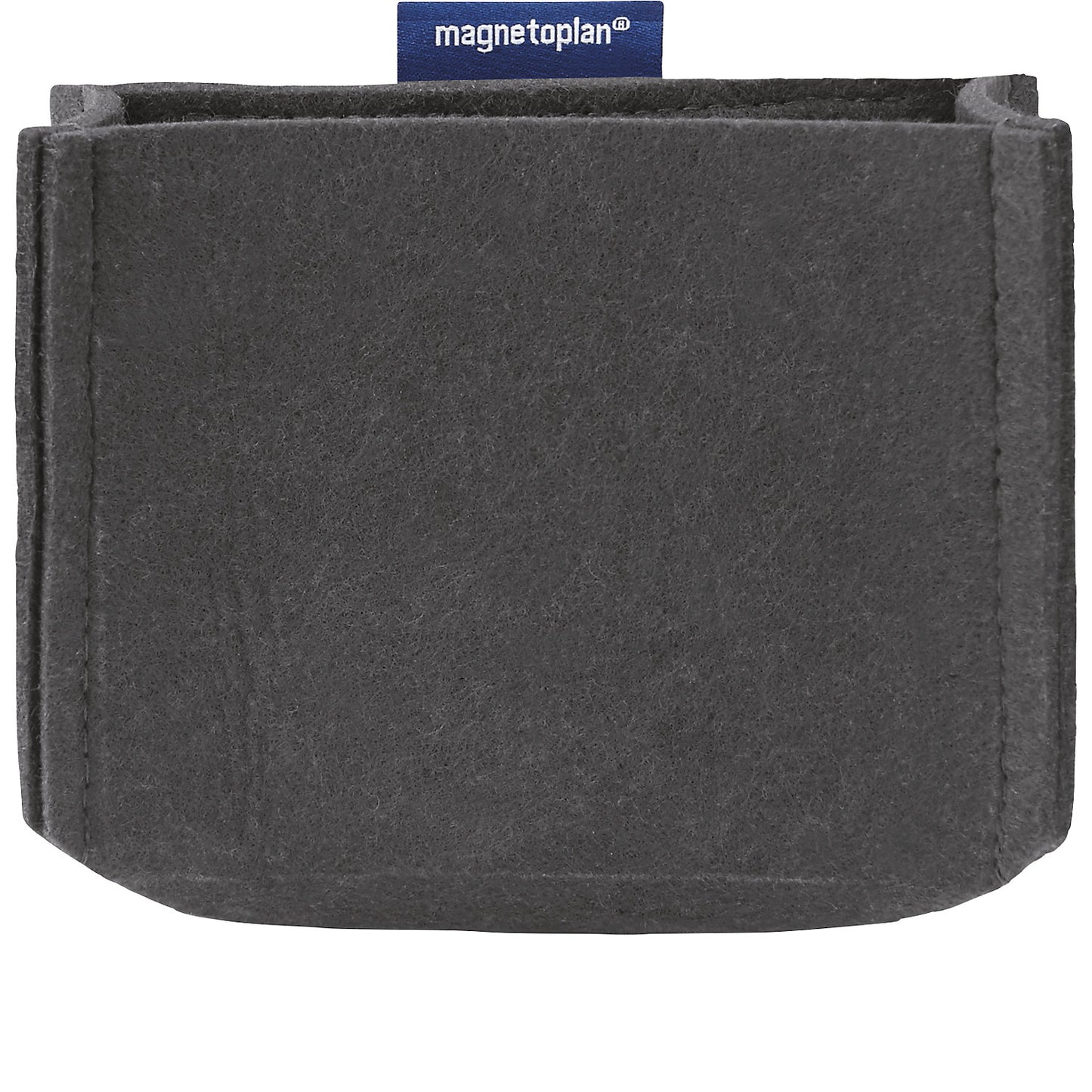 magnetoTray pencil pot, MEDIUM, HxWxD 100 x 130 x 60 mm, grey.