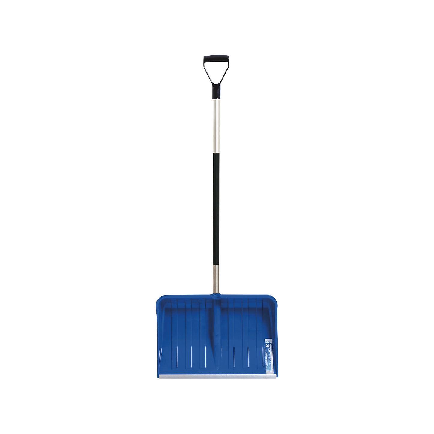 Snow shovel, LxW 1450 x 550 mm, with aluminium edge, blue.