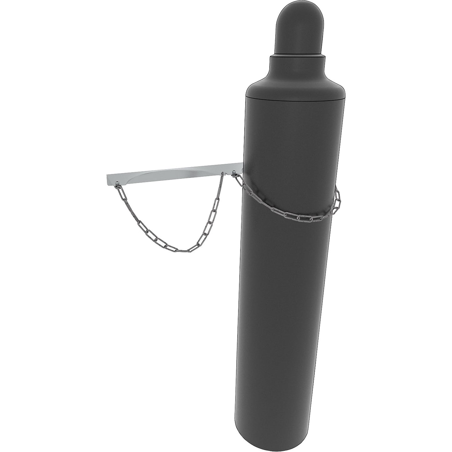 Gas cylinder wall mounting bracket, for 2 bottles, for max. cylinder-Ø 230 mm.