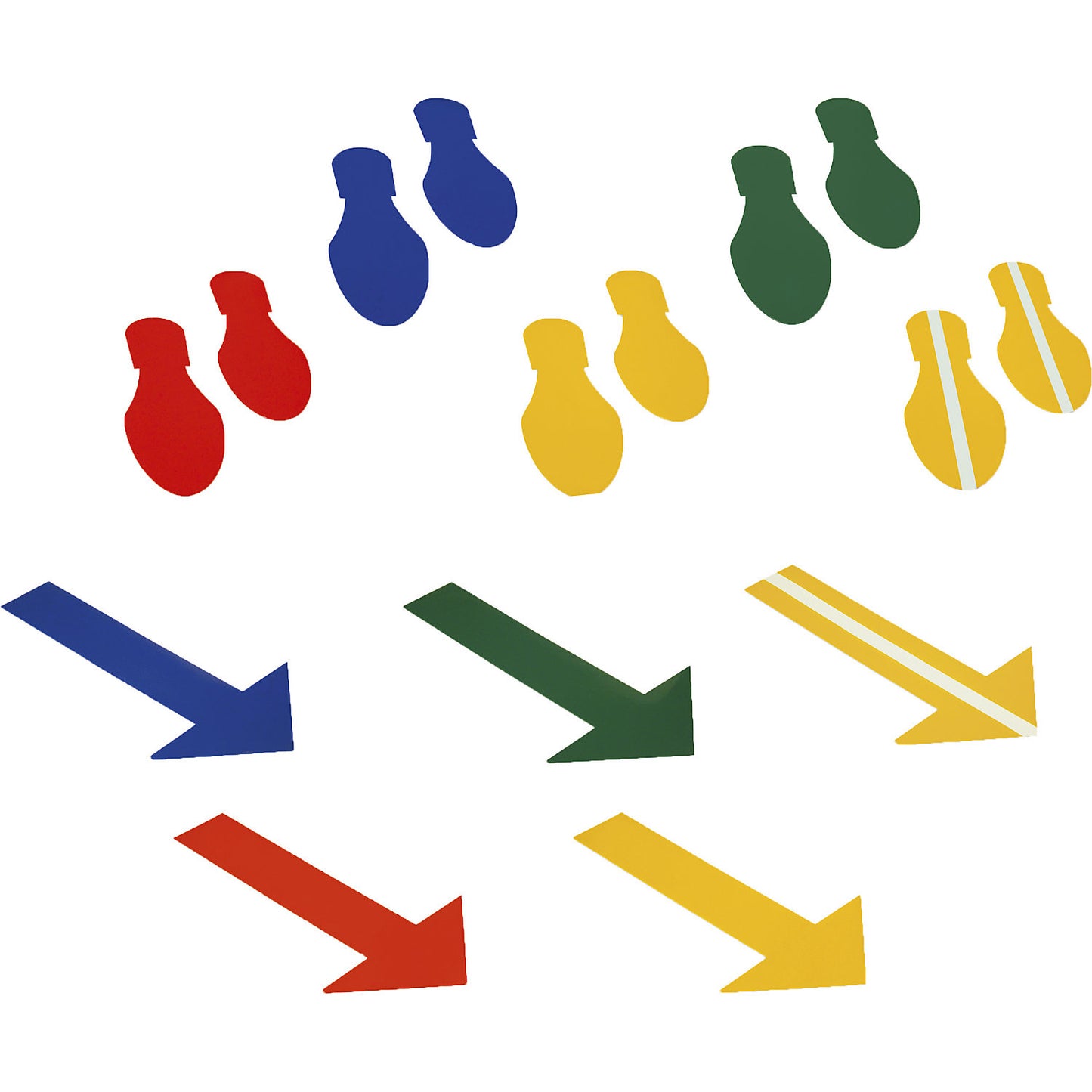 Floor marking, symbol: arrow, LxW 250 x 150 mm, yellow.