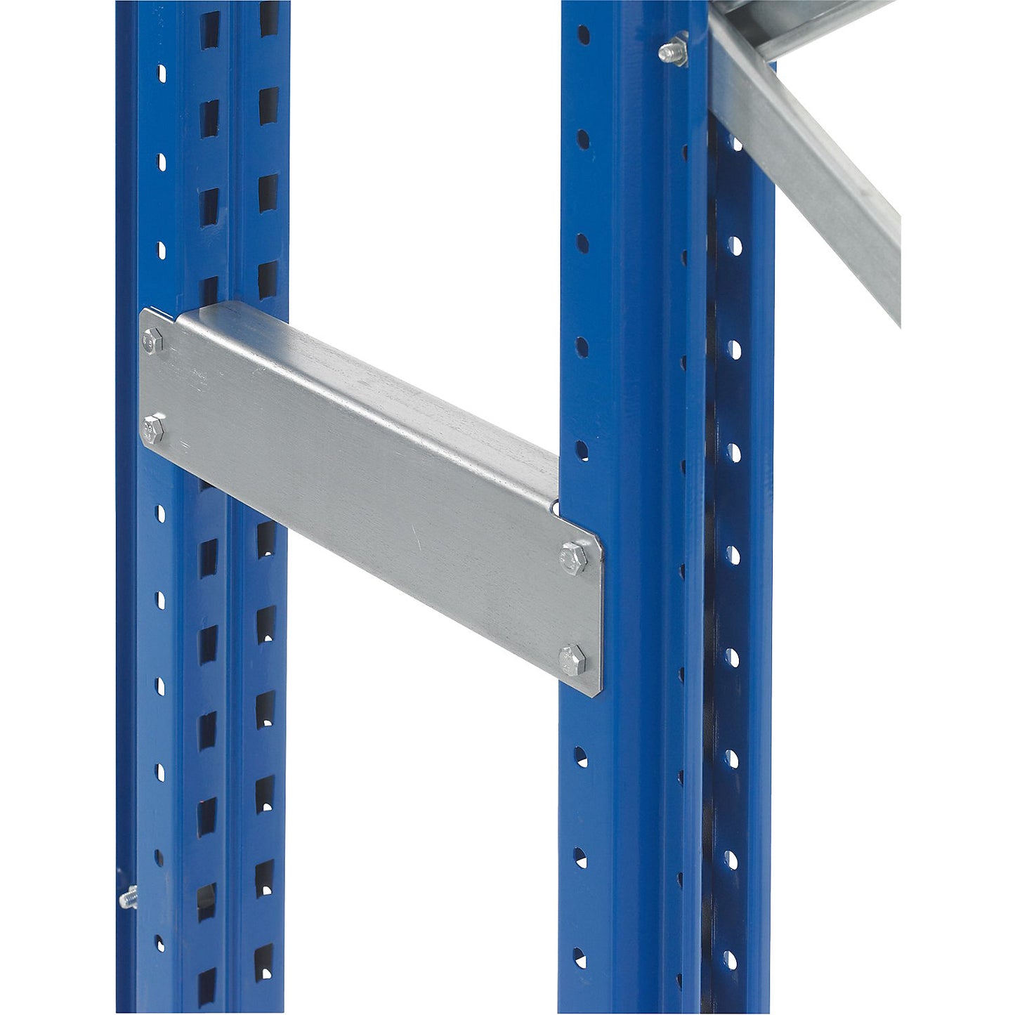 Spacers, zinc plated, for double sided shelf unit (1 unit), length 500 mm.