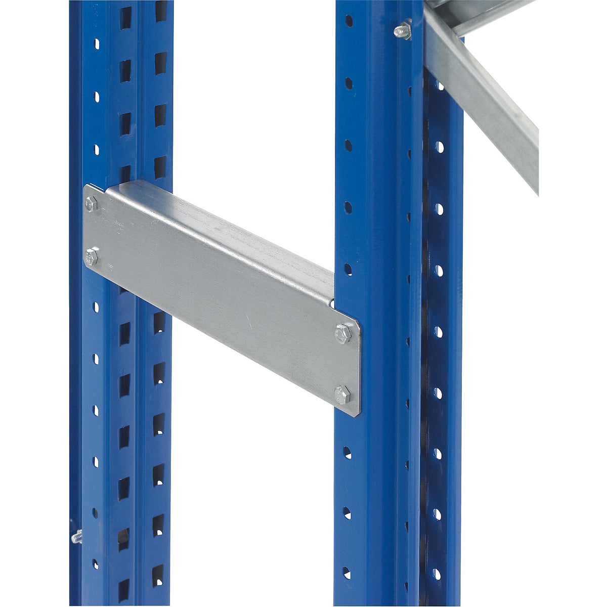 Spacers, zinc plated, for double sided shelf unit (1 unit), length 400 mm.