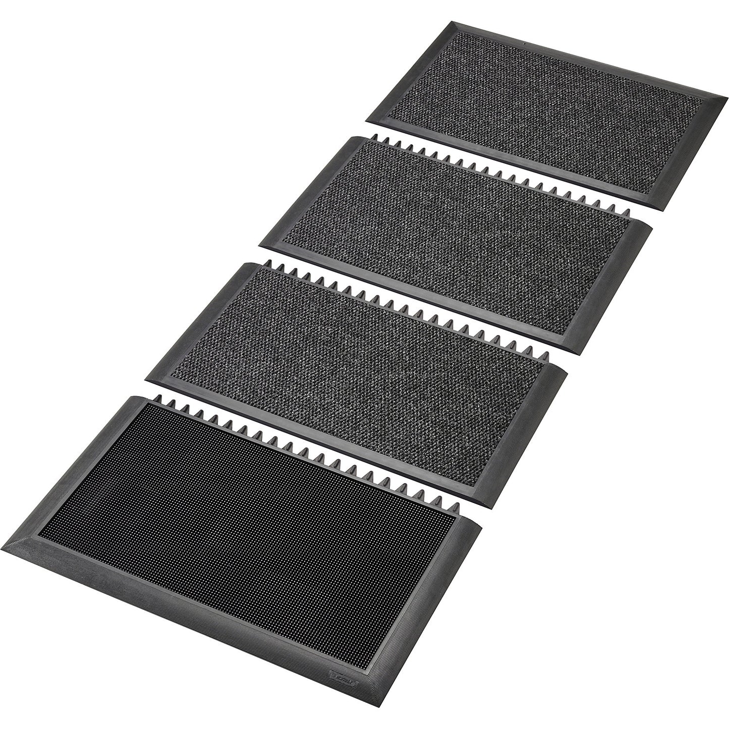 Sani-Master™ disinfecting entrance matting, HxLxW 19 x 2000 x 914 mm, charcoal / black.