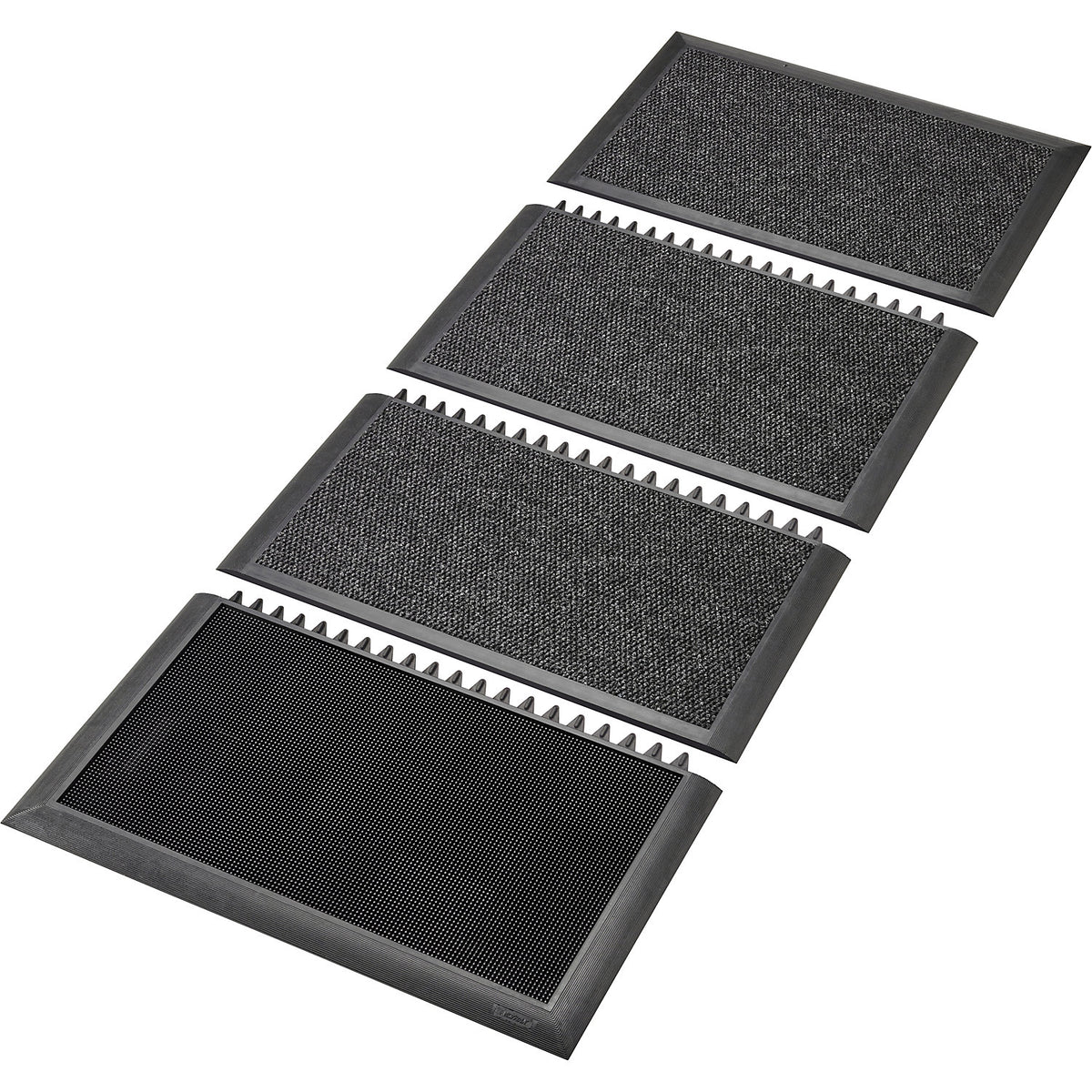 Sani-Master™ disinfecting entrance matting, HxLxW 19 x 2000 x 914 mm, charcoal / black.