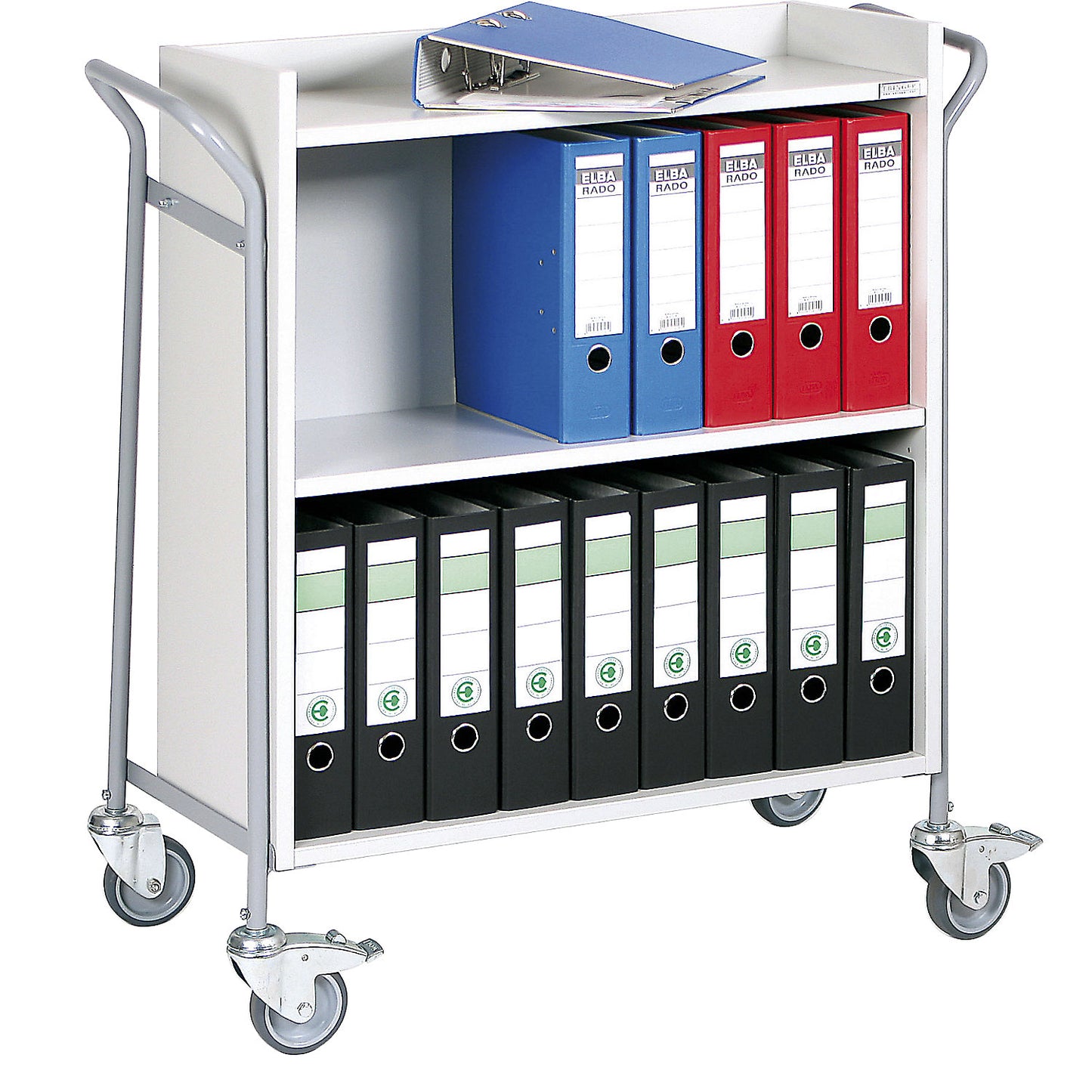 Office trolley, for files, max. load 150 kg, LxWxH 950 x 455 x 1015 mm.