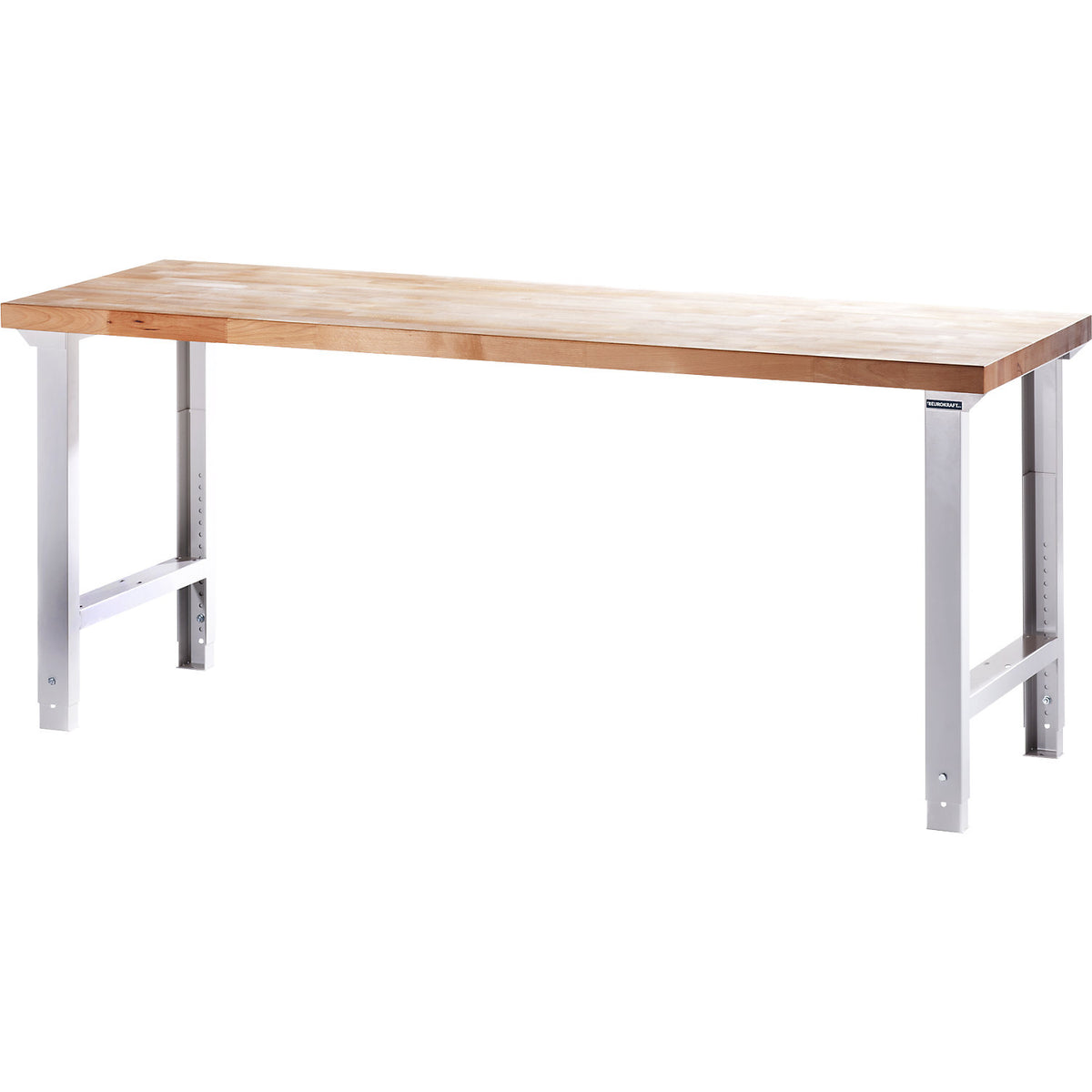 Workbench, series 7000 modular system, feet, without add-on drawer units, WxD 2000 x 700 mm.
