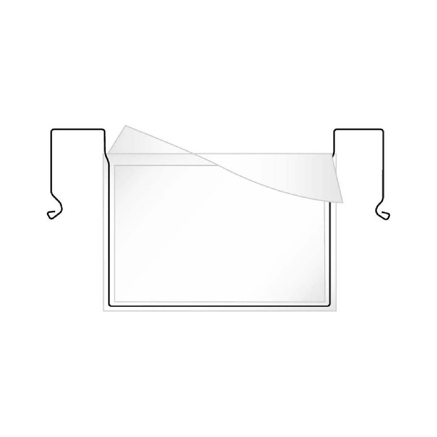 Document pouches with wire strap, with rain protection flap, for A4 format, pack of 100.