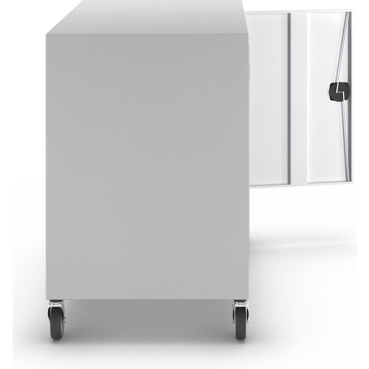 Mobile cupboard, HxWxD 920 x 920 x 610 mm, light grey RAL 7035.