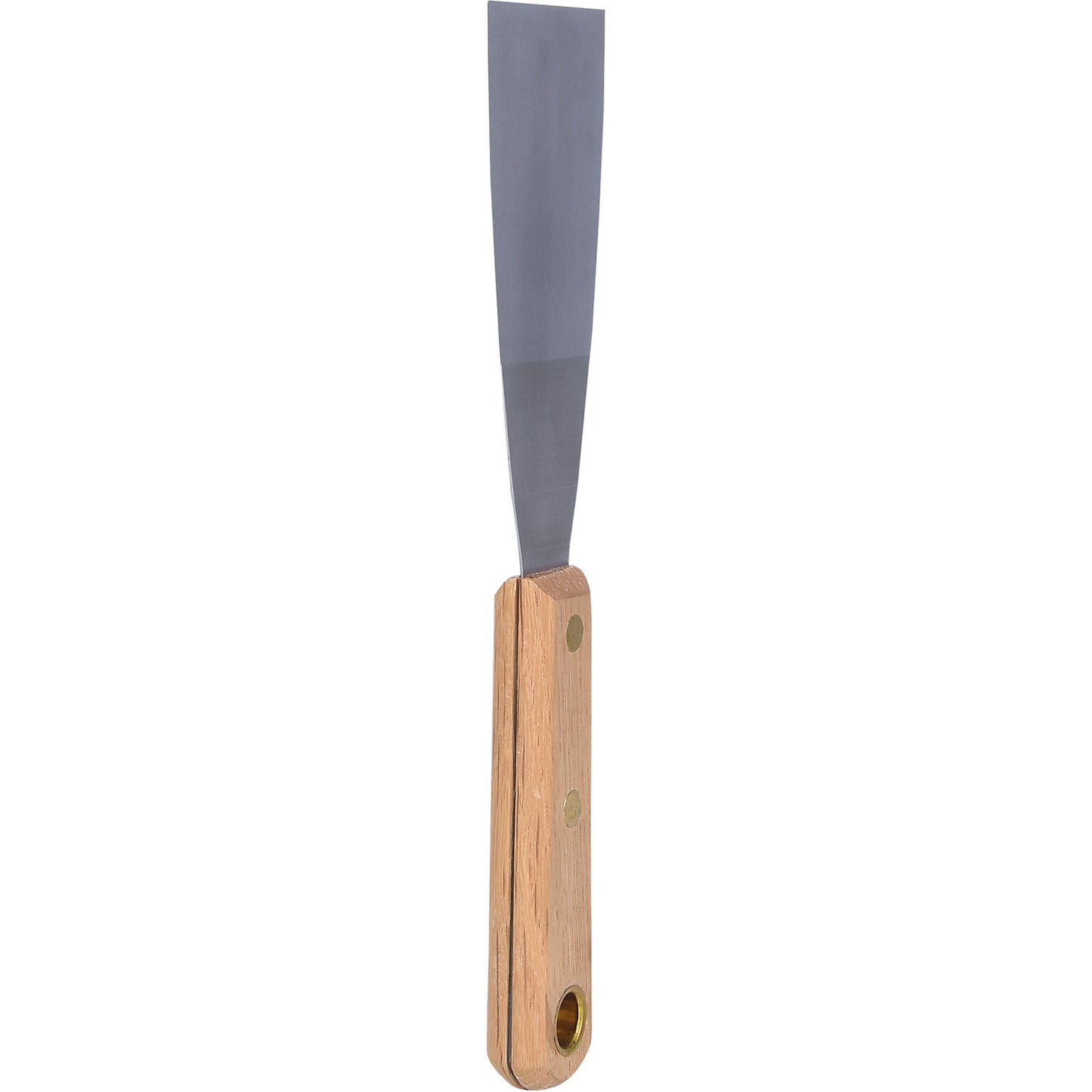 Stainless steel scraper, width 50 mm, wooden handle.