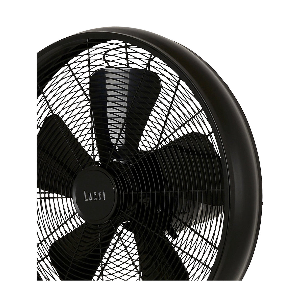 Designer pedestal fan, HxWxD 1500 x 460 x 410 mm, black.