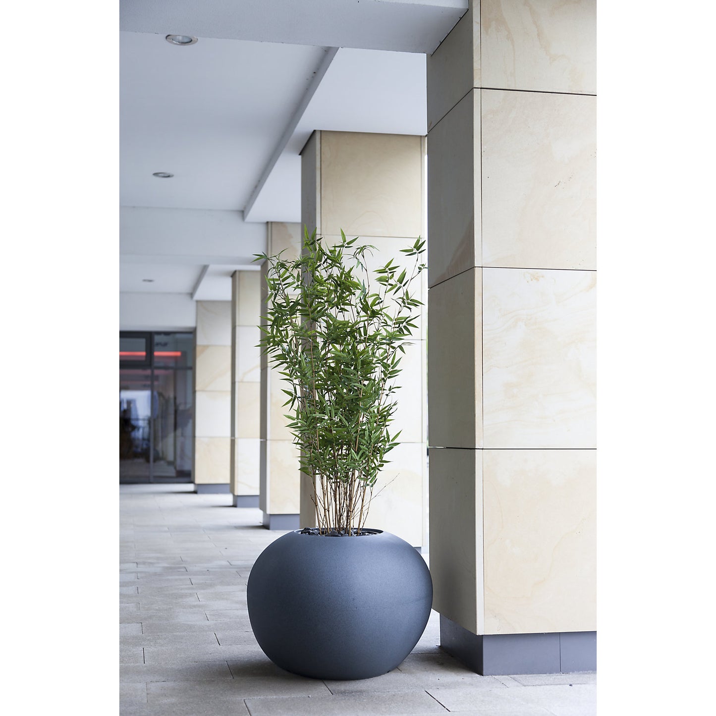 Plant container, STORUS IV, HxWxD 490 x 750 x 690 mm, charcoal granite.