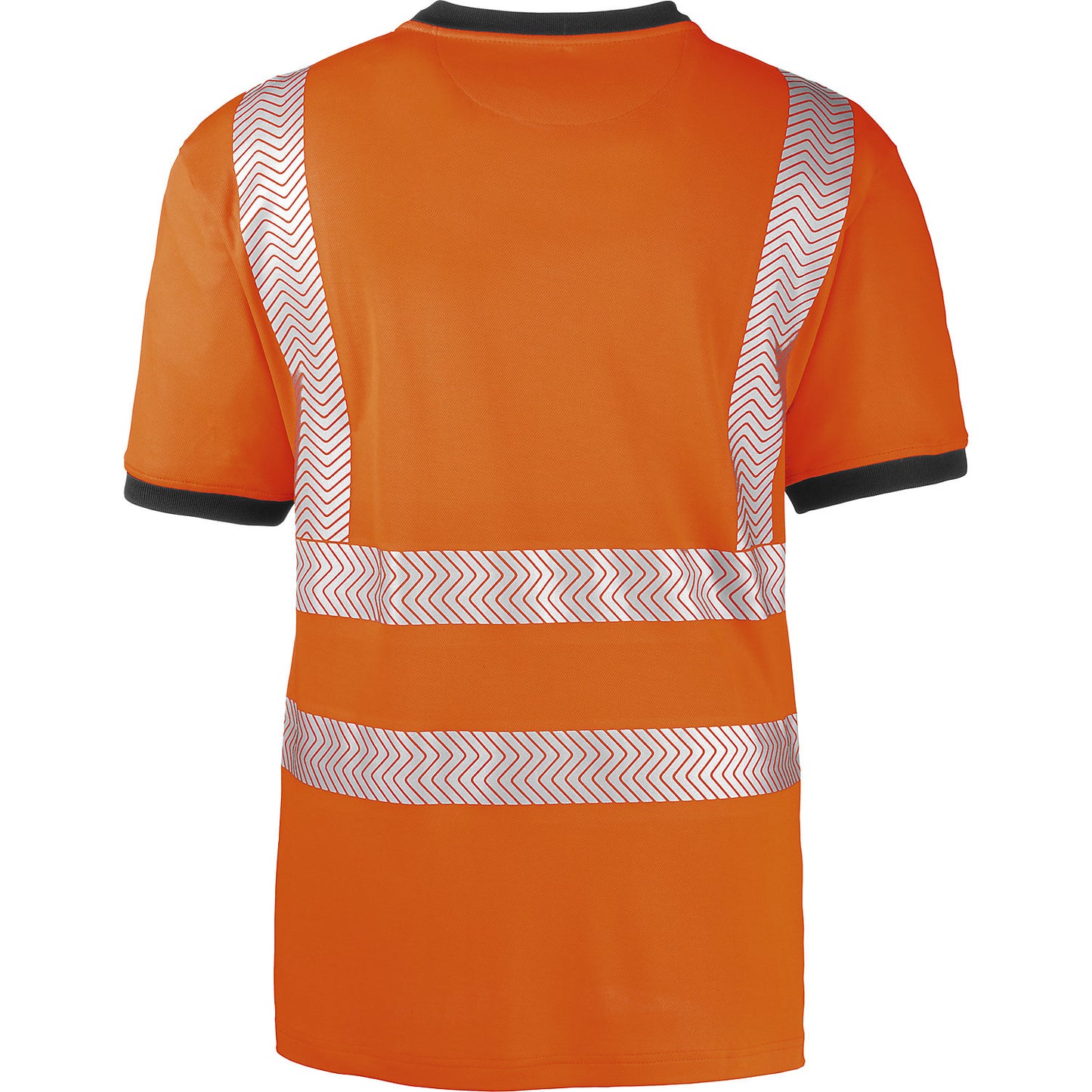 High-vis T-shirt, luminous orange / grey, size M.