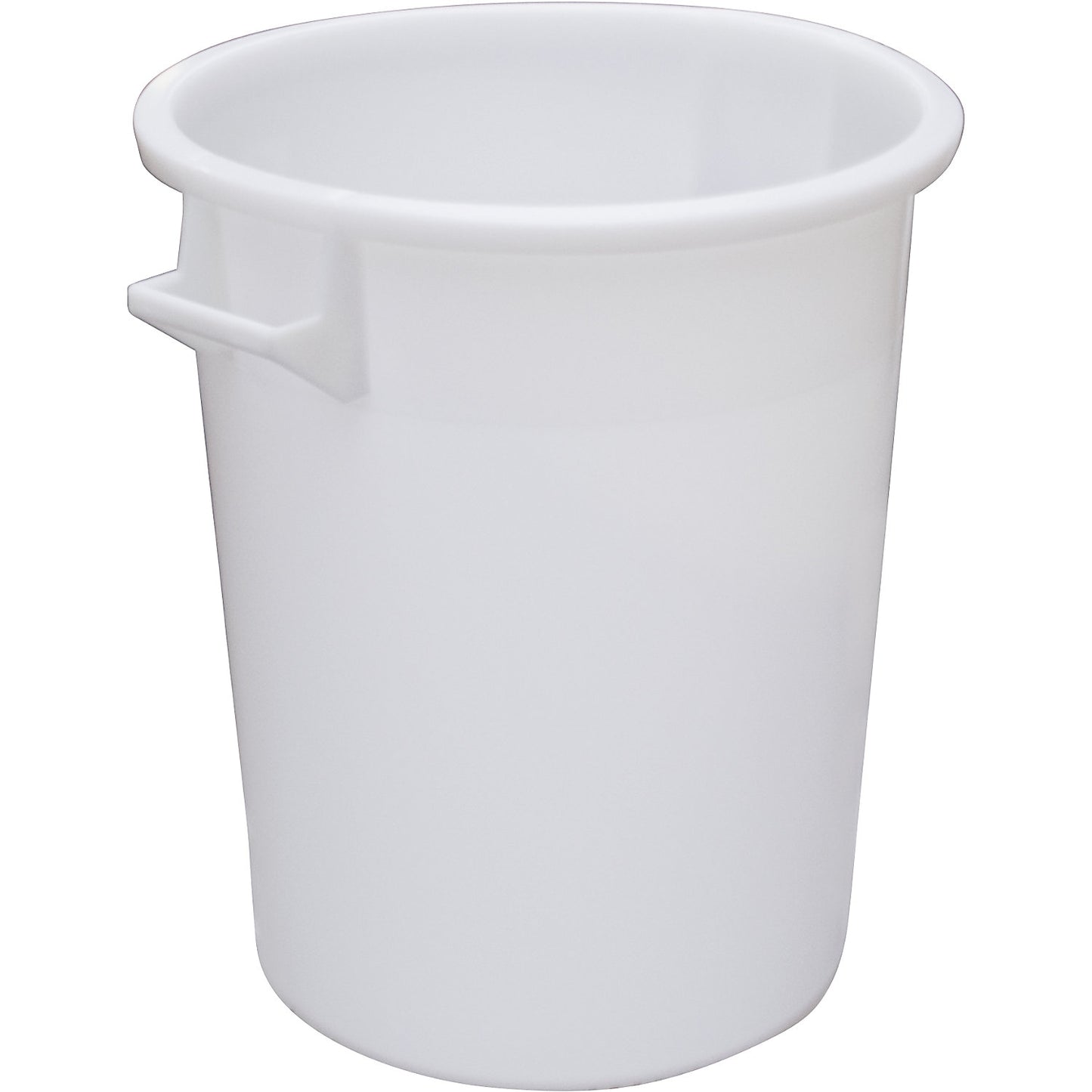 Cylindrical bin, capacity 75 l, 1+ items, white.