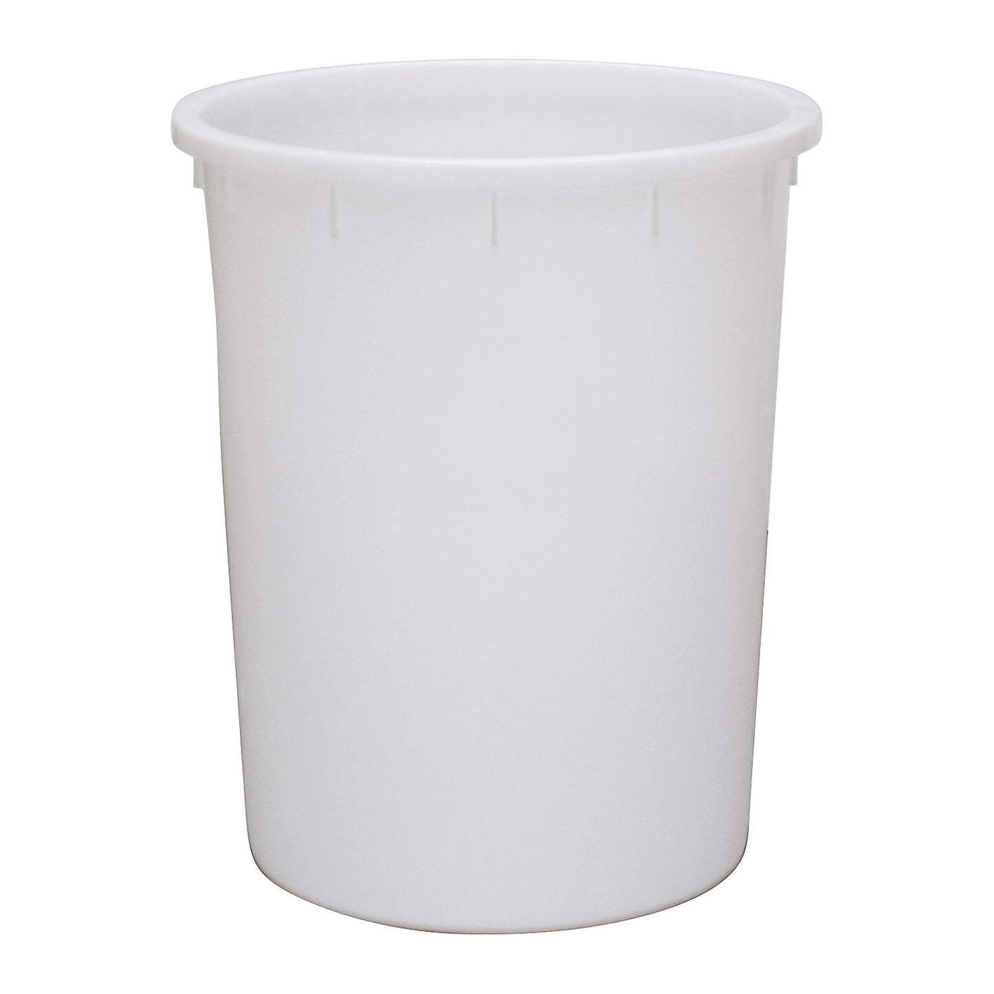 Cylindrical bin, capacity 200 l, 1+ items, white.