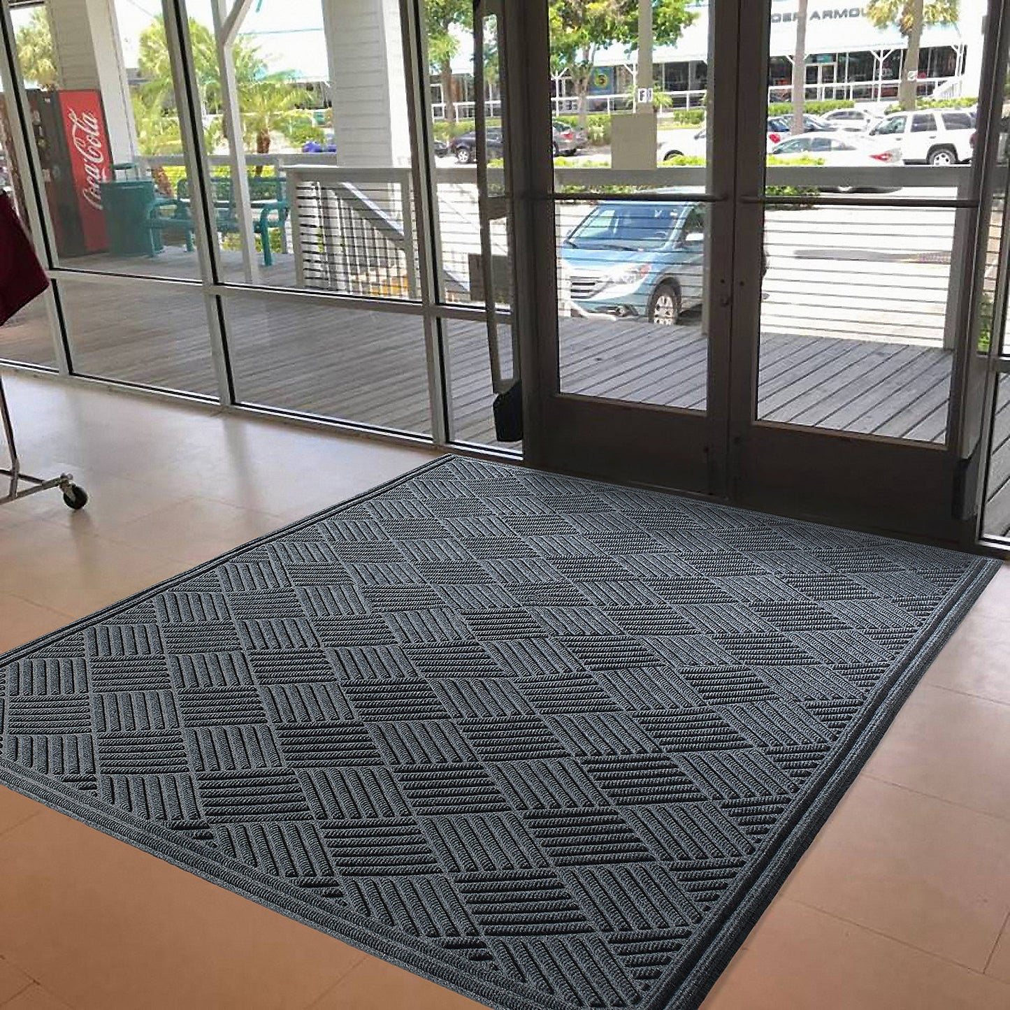 Diamond CTE™ entrance matting, LxW 3050 x 910 mm, charcoal.